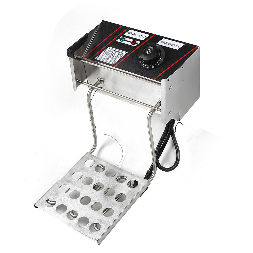 Friggitrice elettrica in acciaio inox 5000 W, per friggitrice a zone fredde, 12 L, con cestello e coperchio
