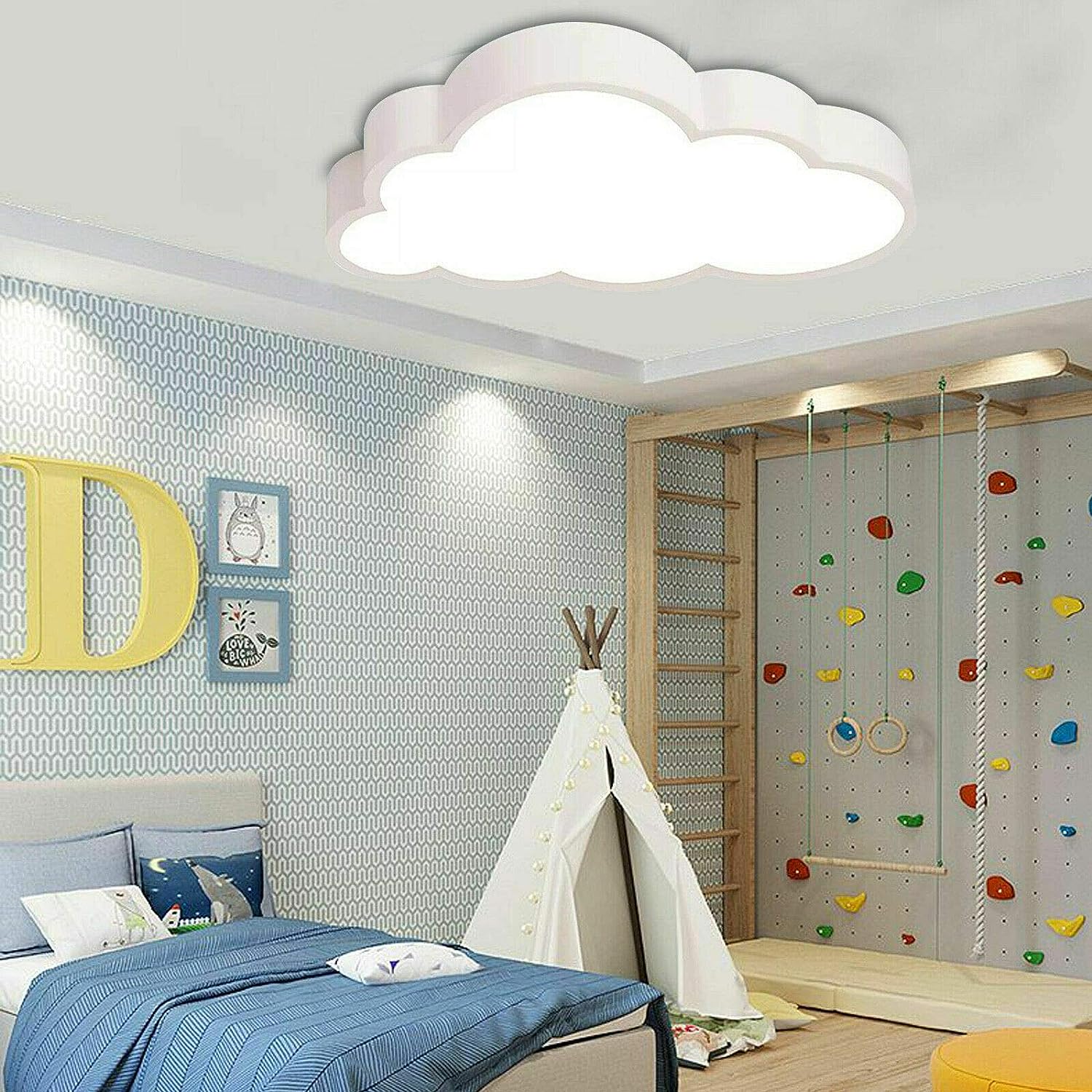 36W Plafoniera a LED per cameretta dei bambini/bambine, a forma di nuvola, 15 ㎡-30 ㎡