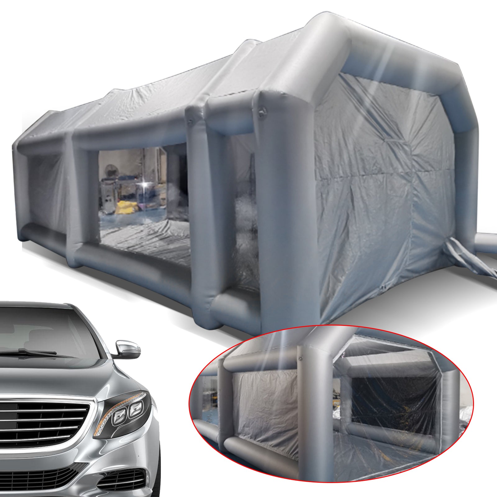 8 x 4 x 3 m, tenda gonfiabile,tenda verniciata gonfiabile per auto garage tenda di lavoro attività esposizioni e campeggio,tessuto PVC+Oxford
