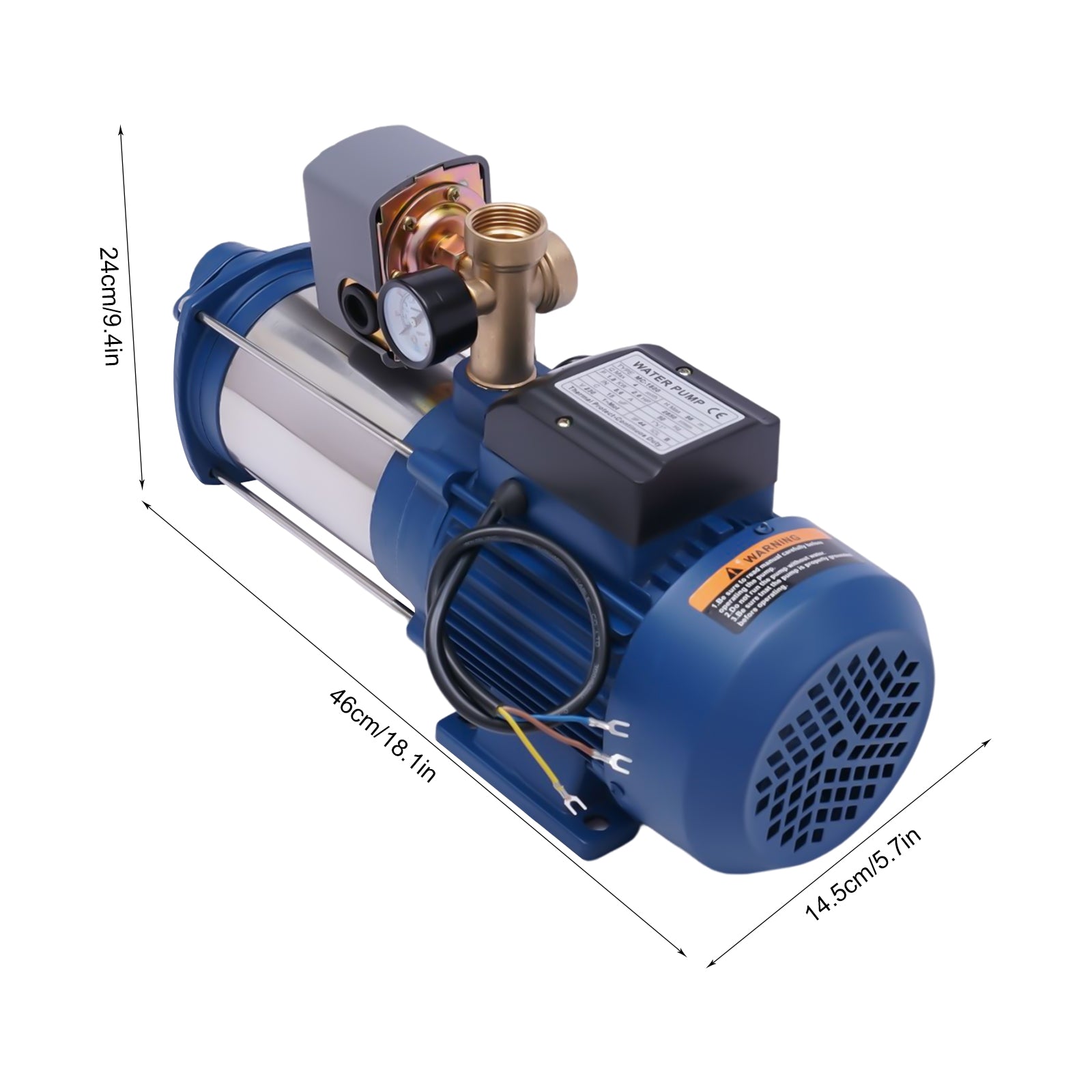 Pompa acqua pompa da giardino pompa centrifuga 1,8 kW 230 V 4000 l/h max