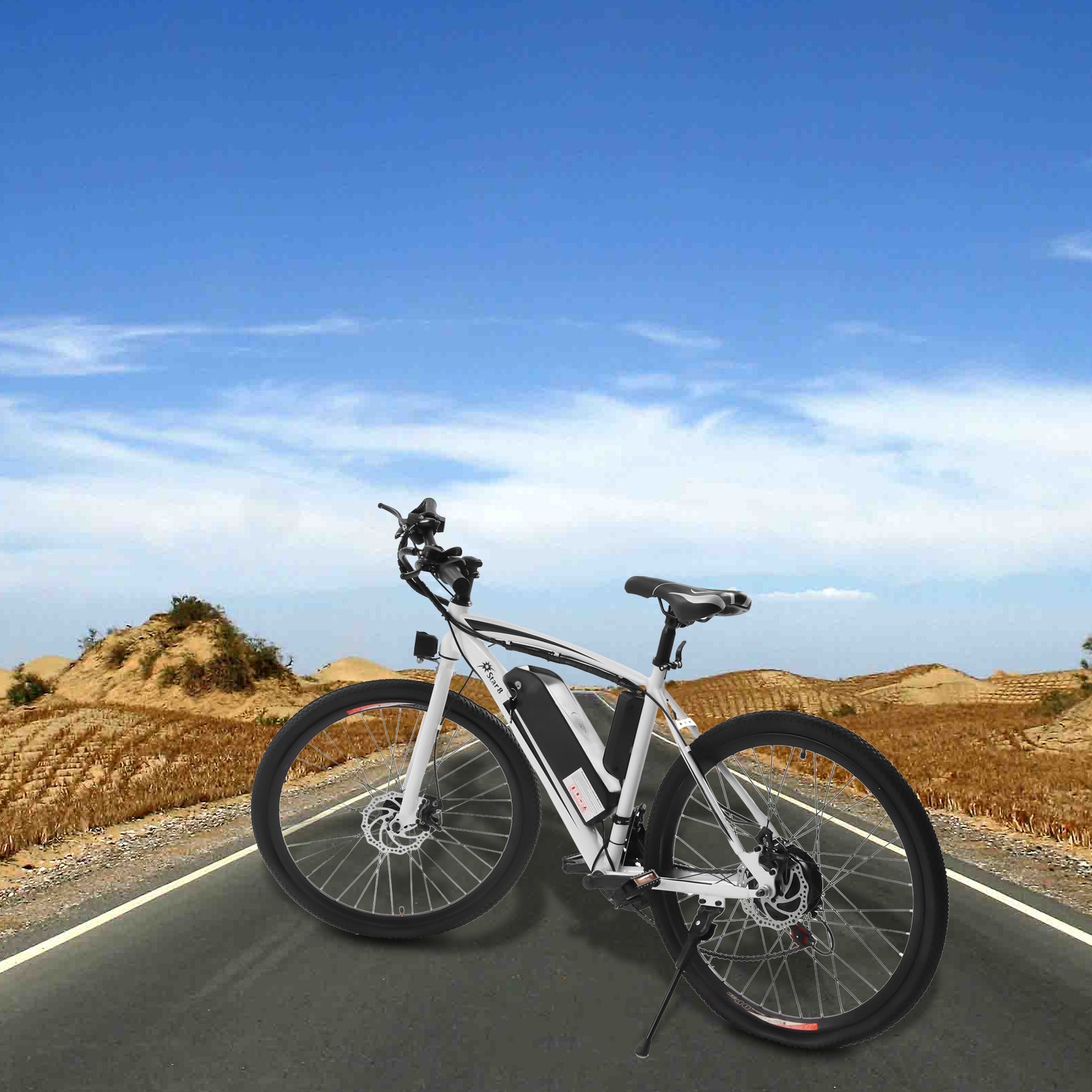 Bicicletta elettrica da 26", con motore rimovibile da 250 W, 25 km/h e 21 marce, resistenza 20 – 30 km da uomo e da donna