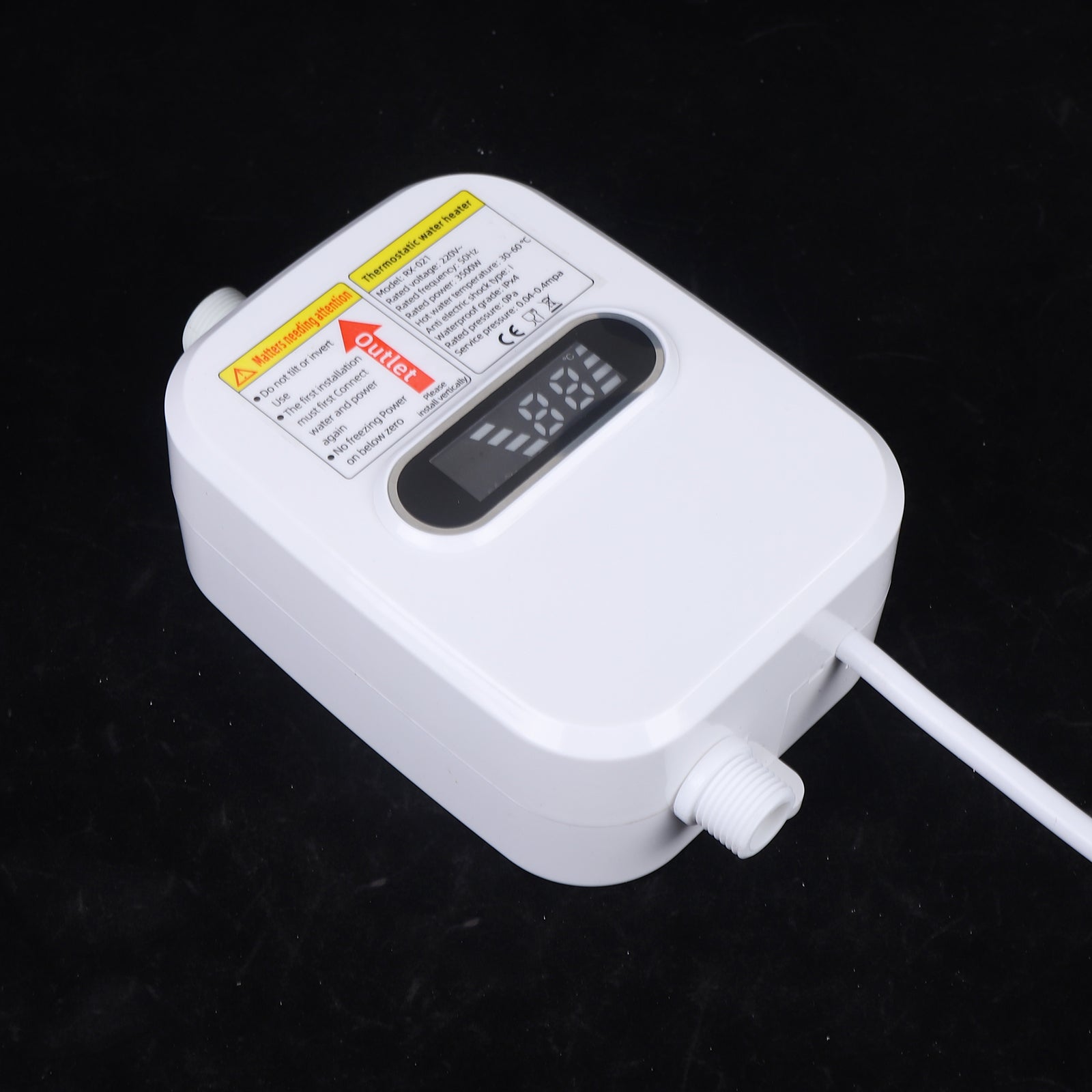 3500 W Mini scaldabagno elettrico istantaneo con protezione dalle perdite, scaldacqua termostatico senza serbatoio per bagno, cucina