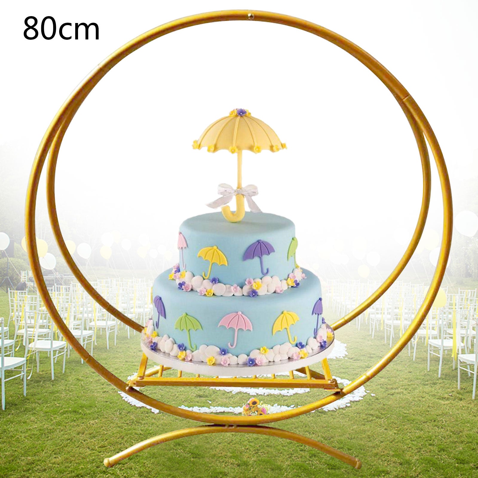 Oro 80cm torta matrimonio stand fiore stand fiore hanger decorazione di nozze, adatto per matrimonio compleanno baby shower