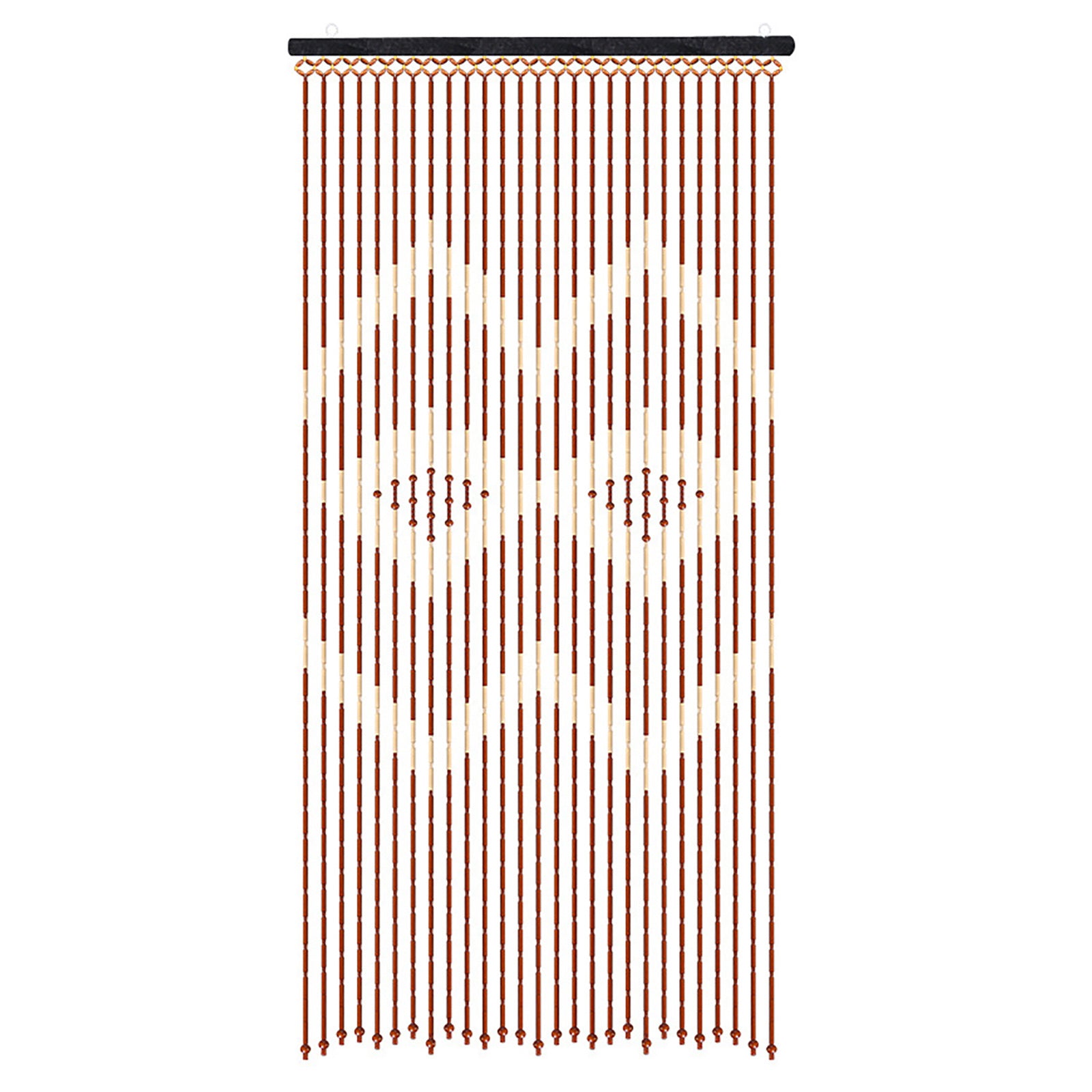 Tenda per porta con perline di legno, tenda a fili in legno, tenda a strisce, divisorio, decorazione linea Porch Curtain, 27 fili, 90 x 175 cm