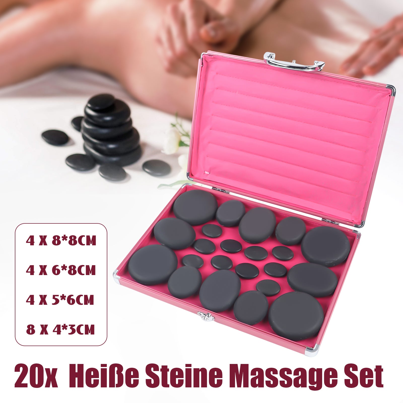 Set di 20 pietre massaggianti per massaggio
