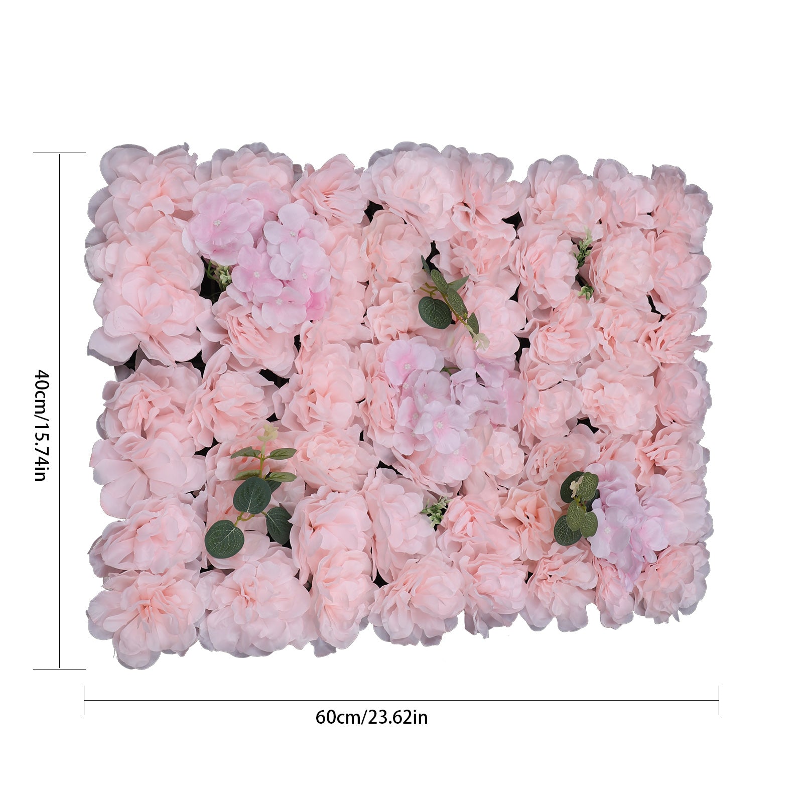 6 pezzi di fiori artificiali per pareti di fiori artificiali per foto di sfondo per feste di matrimonio, Dalia rosa chiaro e ortensia eucalipto