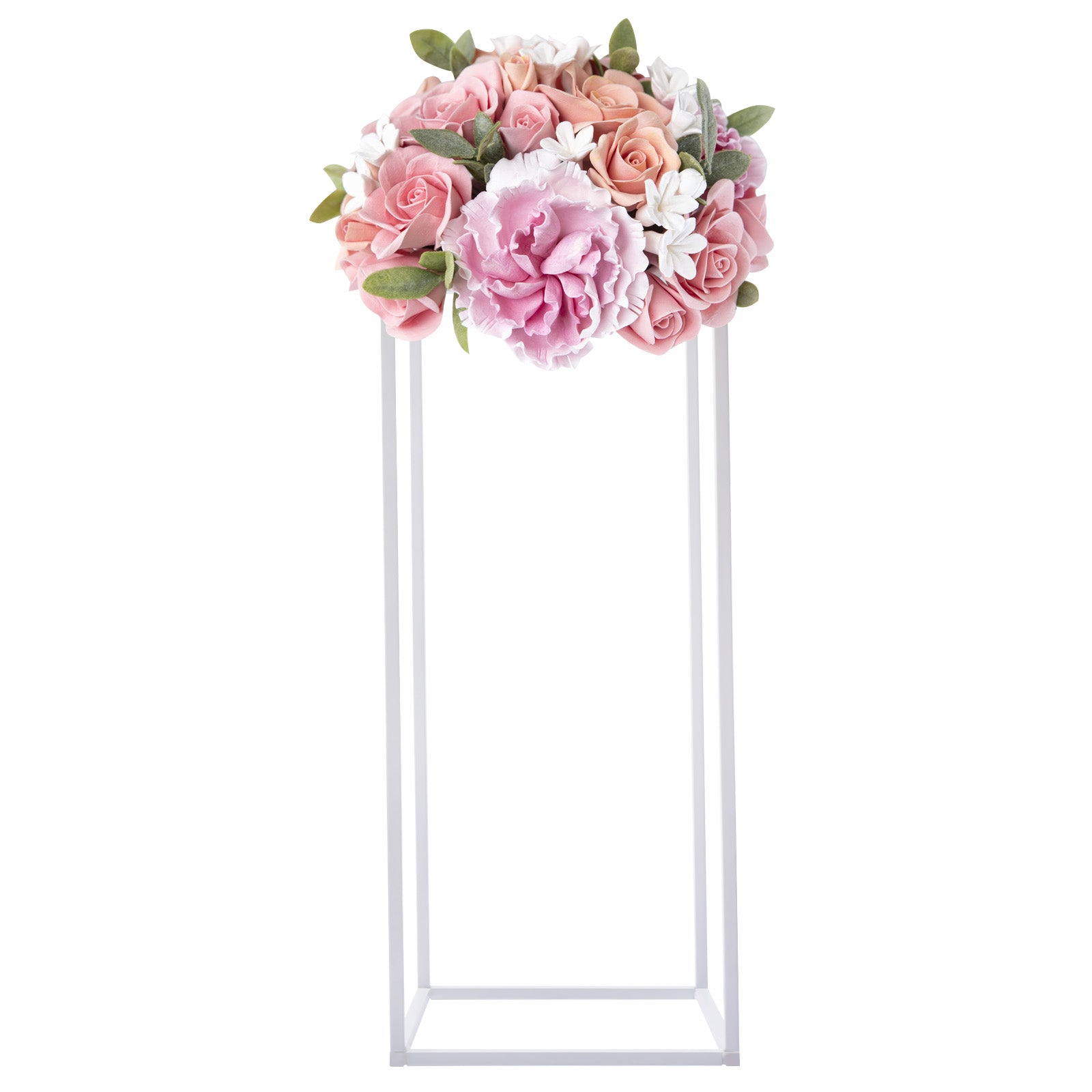 Supporto per fiori rettangolari, 10 pezzi, a Colonna in metallo, per matrimony, per la casa, 24 x 24 x 60 cm