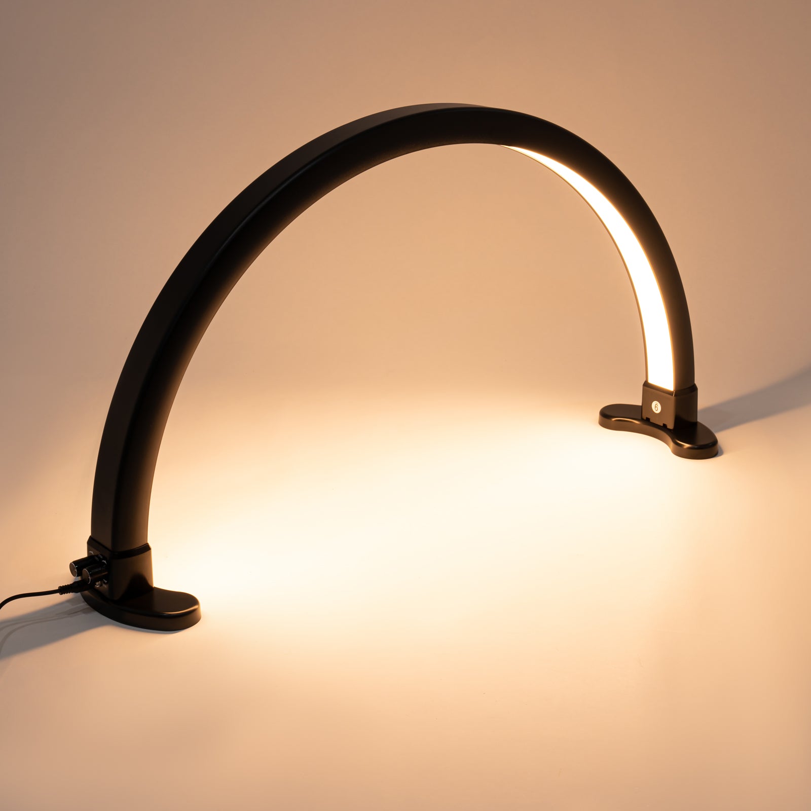 Lampada da scrivania a mezzaluna, 45 W, , luce LED per ciglia, lampada cosmetica a mezzaluna (nero)
