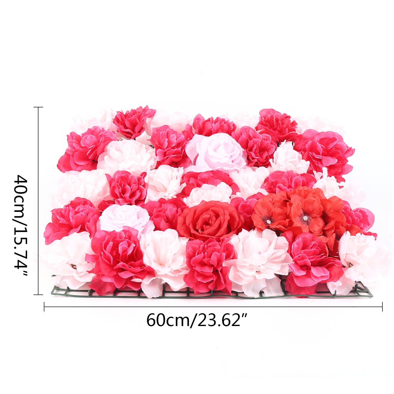 6 Pezzi Fiori Artificiali Decorazioni da Parete, Rose d'idratazione, per matrimoni, fai da te, decorazione da parete, 60 x 40 cm