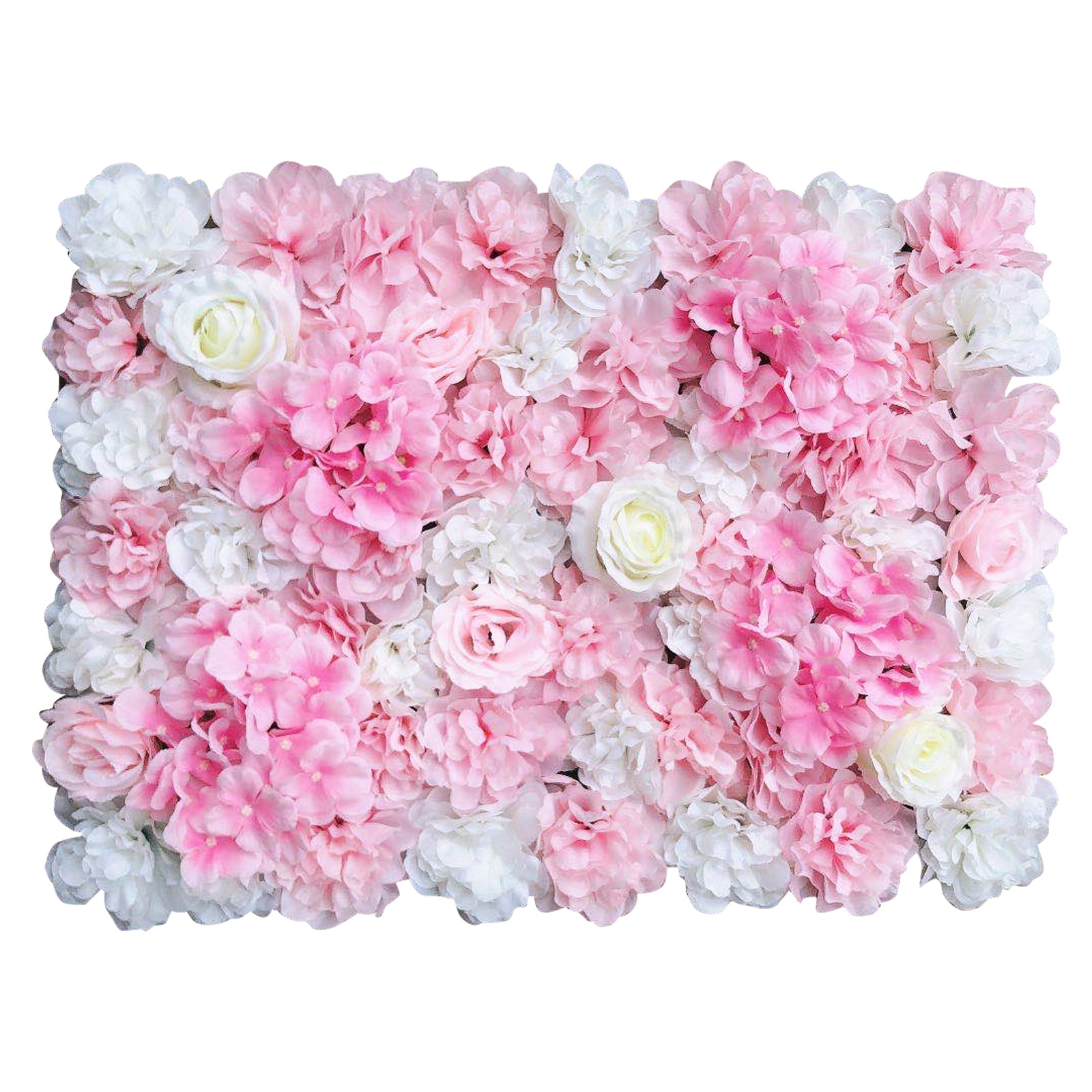 12x 40 * 60cm fiore artificiale muro rosa muro fai da te sfondo matrimonio (bianco dalia)