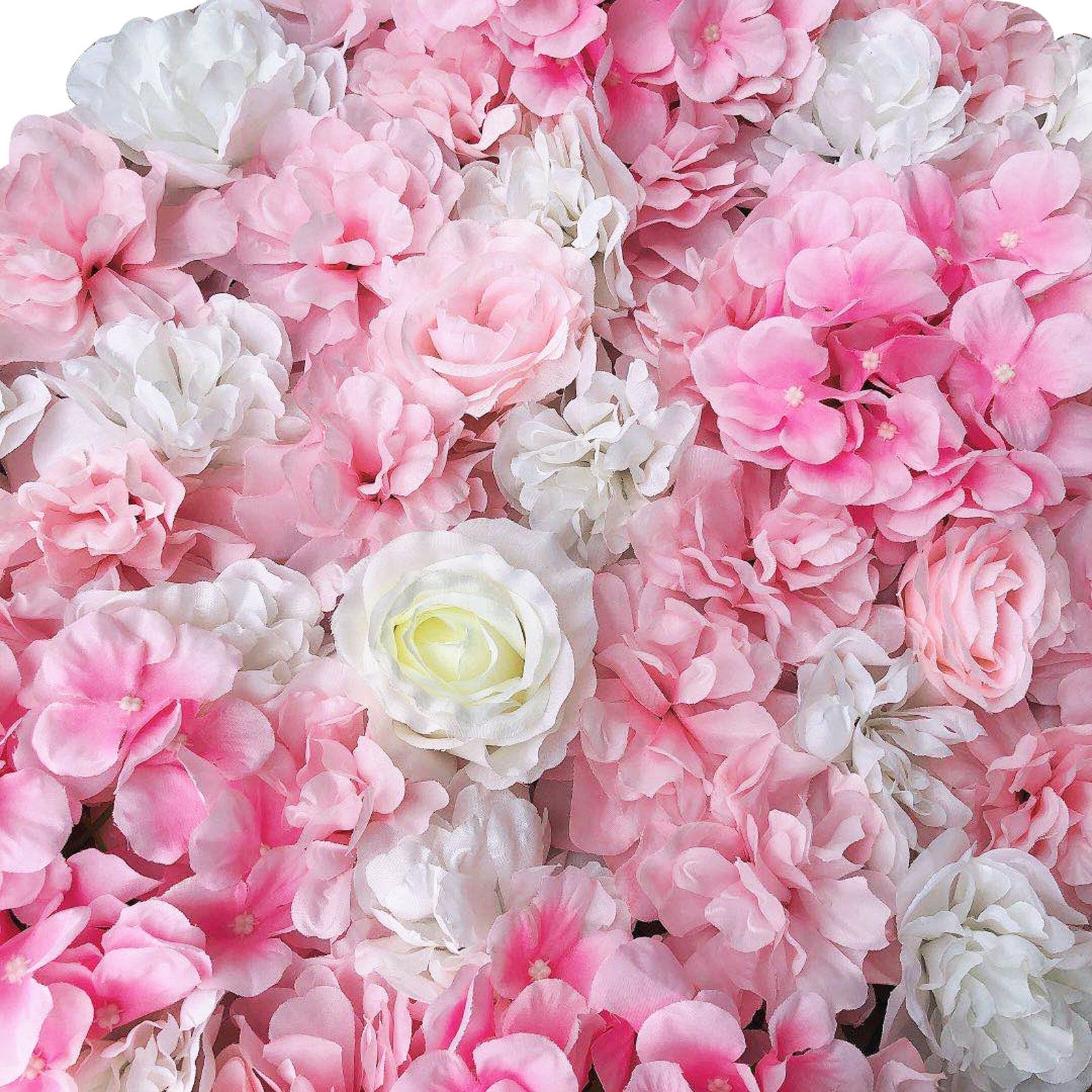12x 40 * 60cm fiore artificiale muro rosa muro fai da te sfondo matrimonio (bianco dalia)