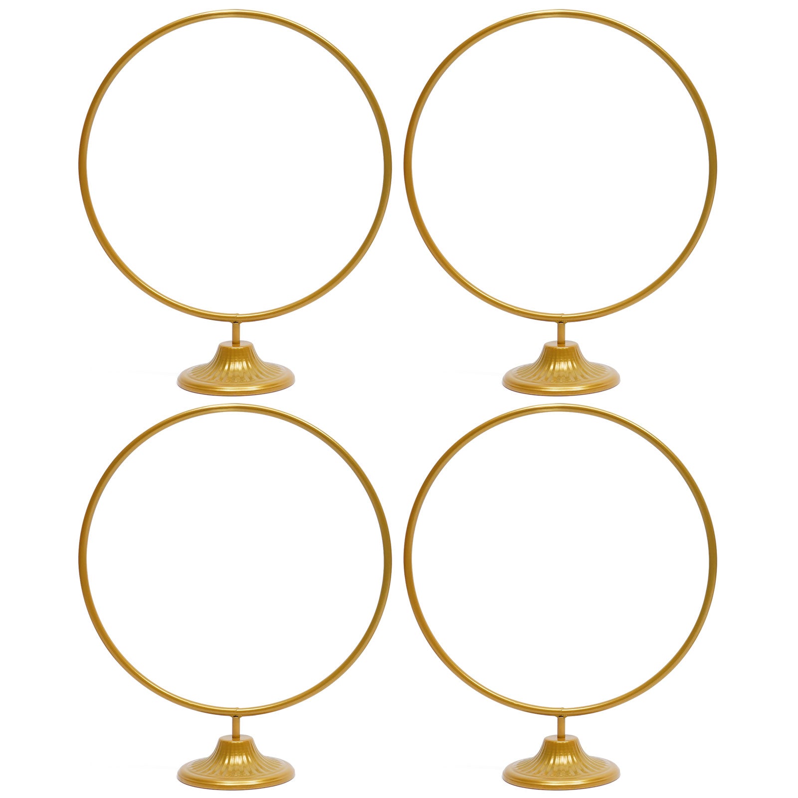 4 ghirlande di metallo a forma di cerchio, decorazione da tavolo, supporto per fiori, per matrimoni