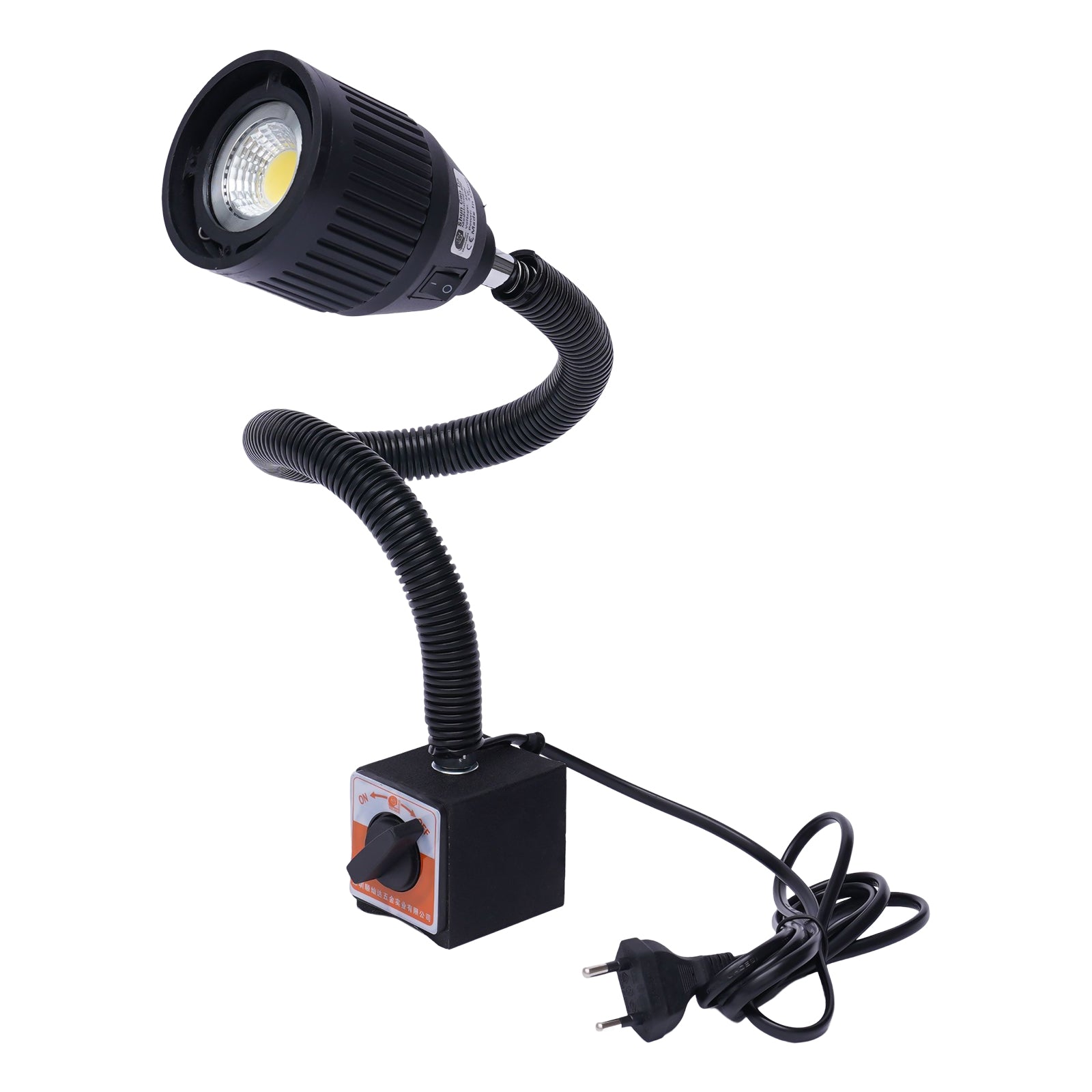 Lampada da Lavoro a LED da 5 W, base  magnetica, lampada con braccio flessibile regolabile per macchina da Lavoro (magnetico)
