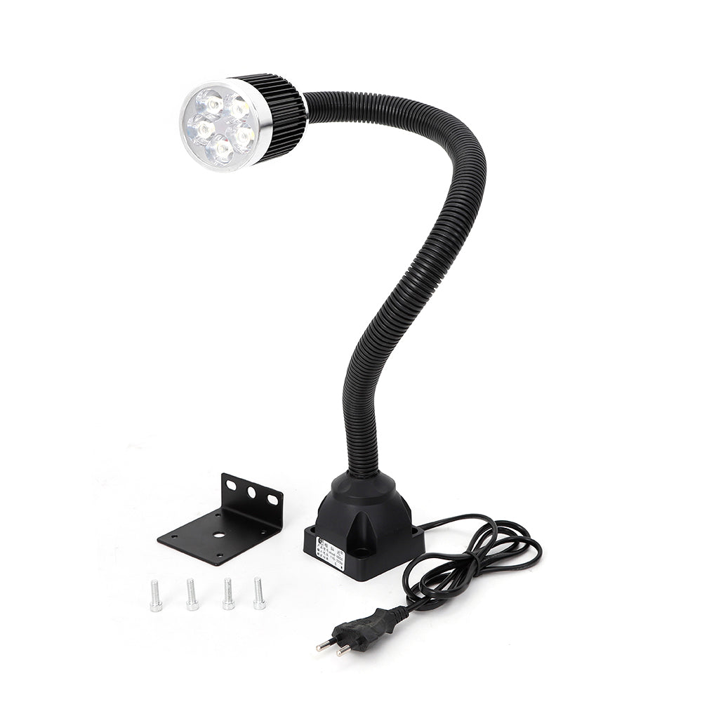 Lampada da Lavoro a LED per Tornitore, 5 W, Flessibile, (Base Fissa)