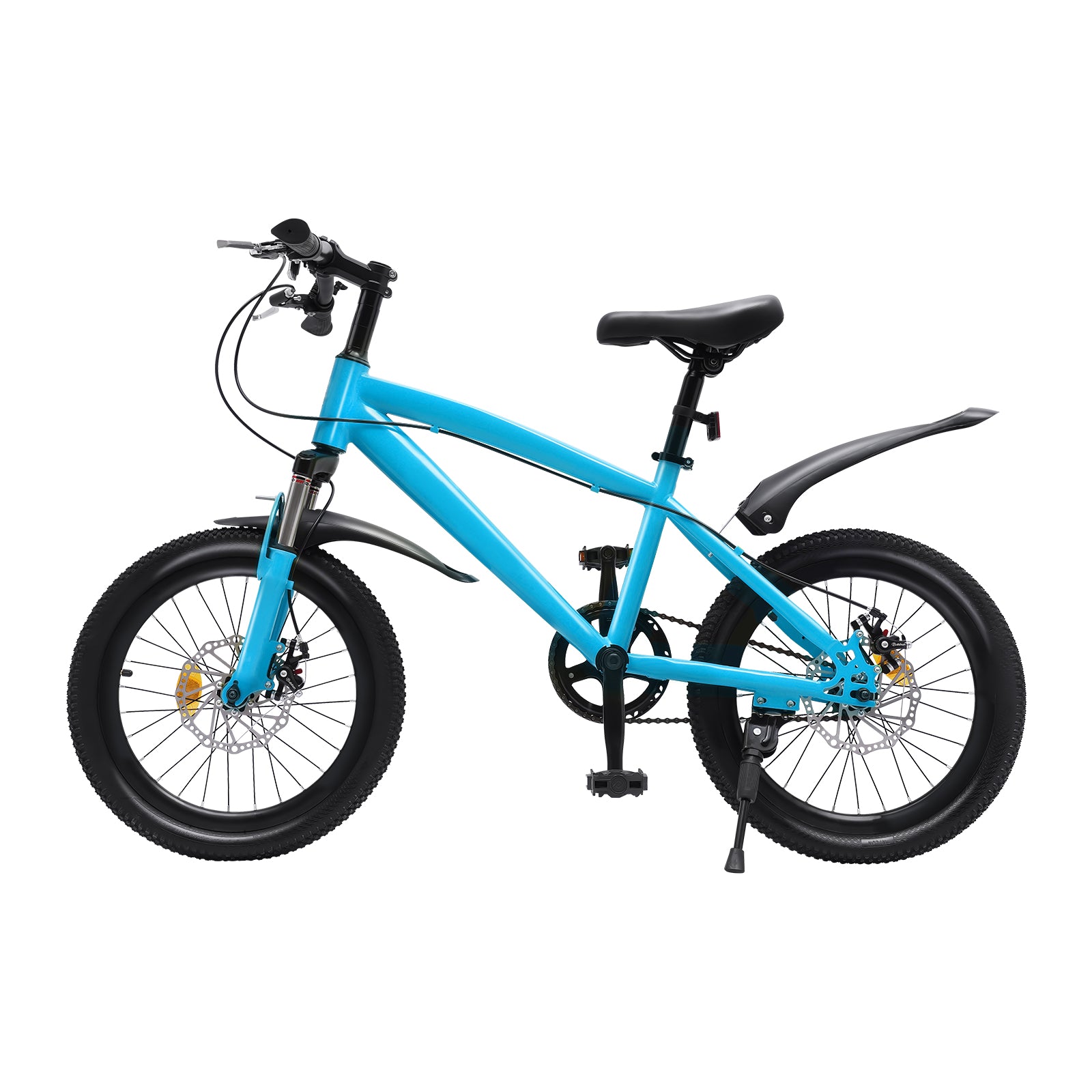Mountain bike per bambini da 18", sedile regolabile, stile libero, per ragazzi e ragazze, blu