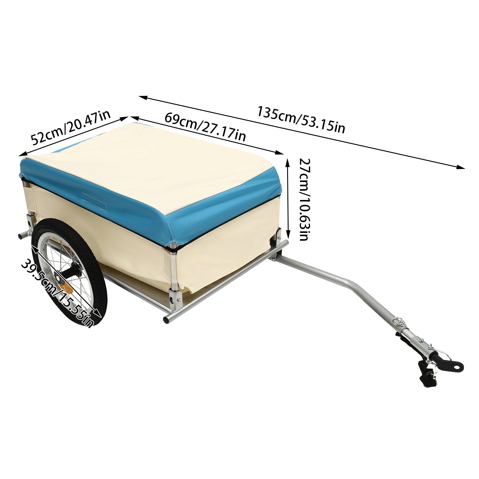 Bicycle Trailer Rimorchio,  Multiple Utility Cargo Rimorchio per carico 50 kg
