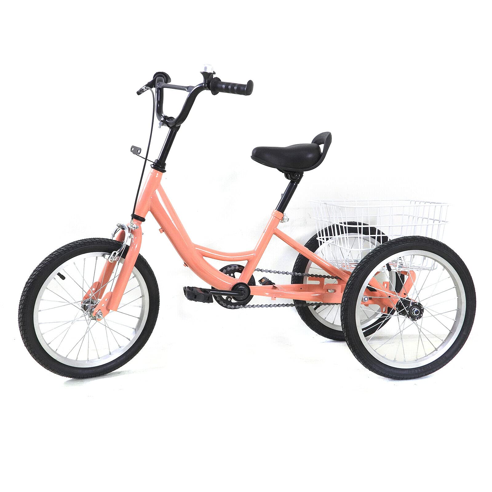 Triciclo per bambini da 16 pollici - Triciclo per bambini, bici a 3 ruote con cestino 