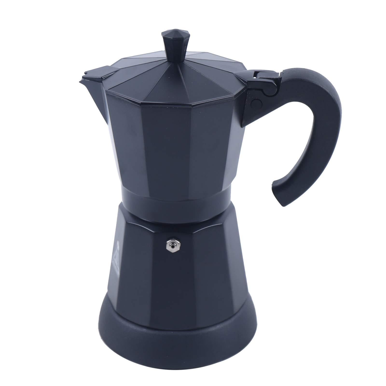 Caffettiera elettrica da 300 ml con fondo separato, filtro caffè lavabile e rimovibile, colore nero, 220-240 V