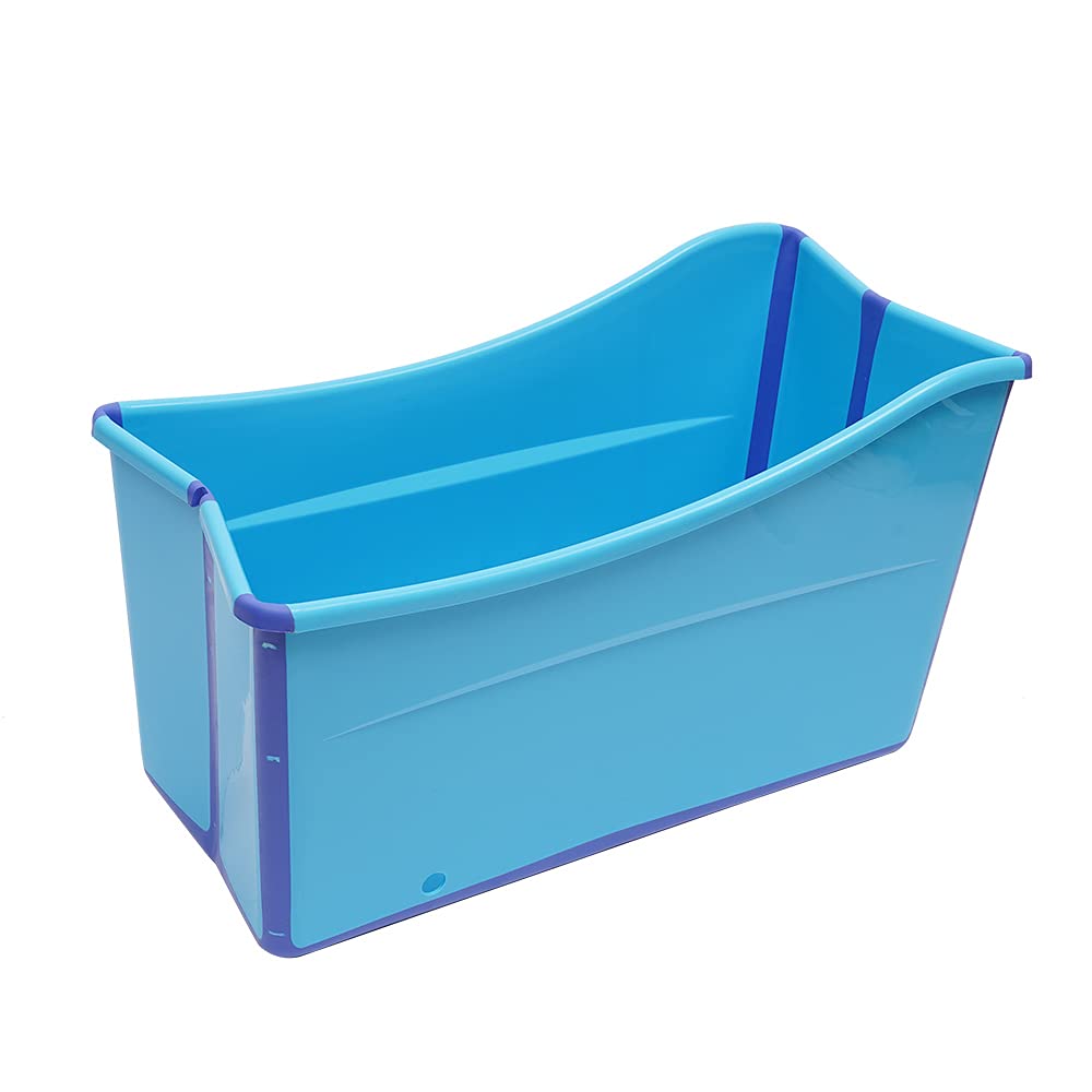Vasca pieghevole portatile per adulti in PVC vasca da bagno gonfiabile  veloce SPA doccia calda blu