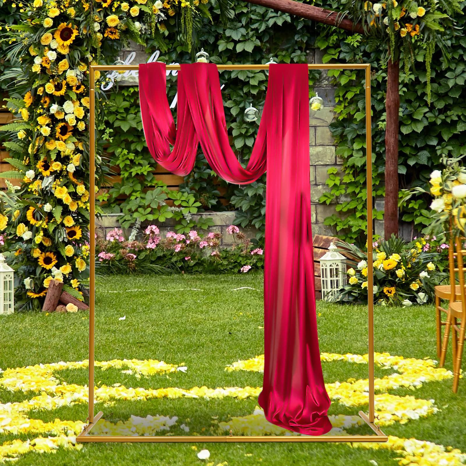 1.5X1.2M Oro Rosa Archi di Ferro, Arco di Nozze Sfondo di Nozze per Matrimoni, Feste, Feste per Bambini