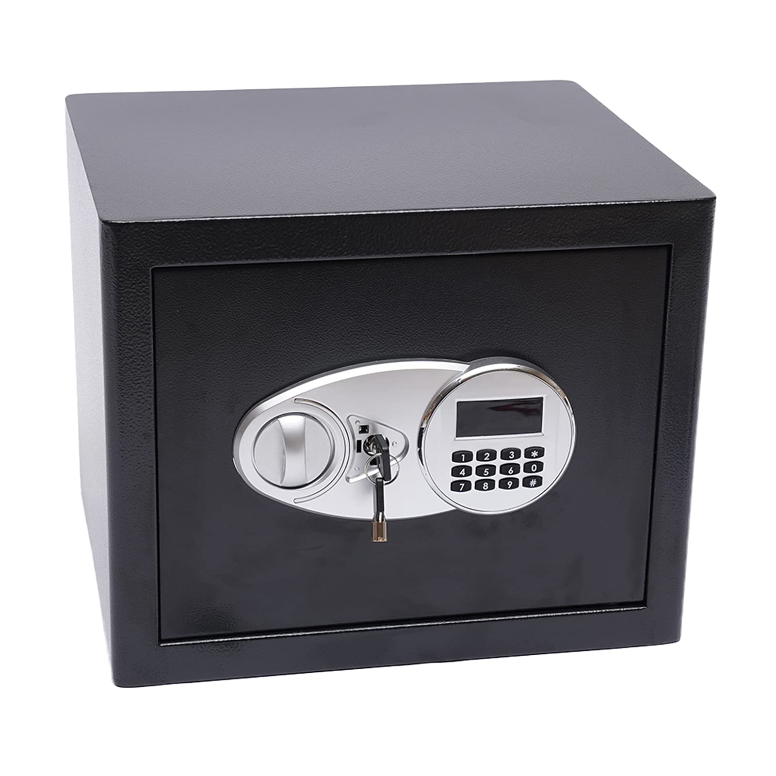 Cassaforte elettronica con serratura a combinazione e chiave 37x31x30cm per casa e ufficio per carte d'identità, documenti A4, laptop, gioielli