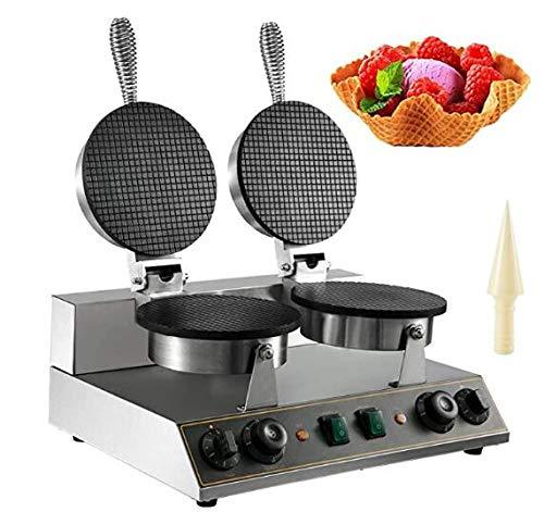 Macchina per cono elettrico per waffle 1200W * 2, macchina per cono gelato, doppia macchina per waffle commerciale