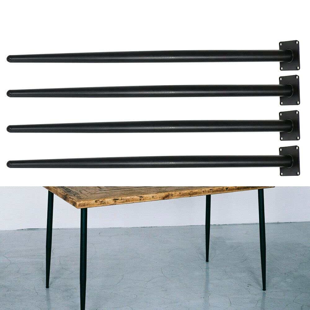 Gambe del tavolo conico struttura del tavolo in metallo nero 3.8 x 72 cm per scrivania tavolino panca