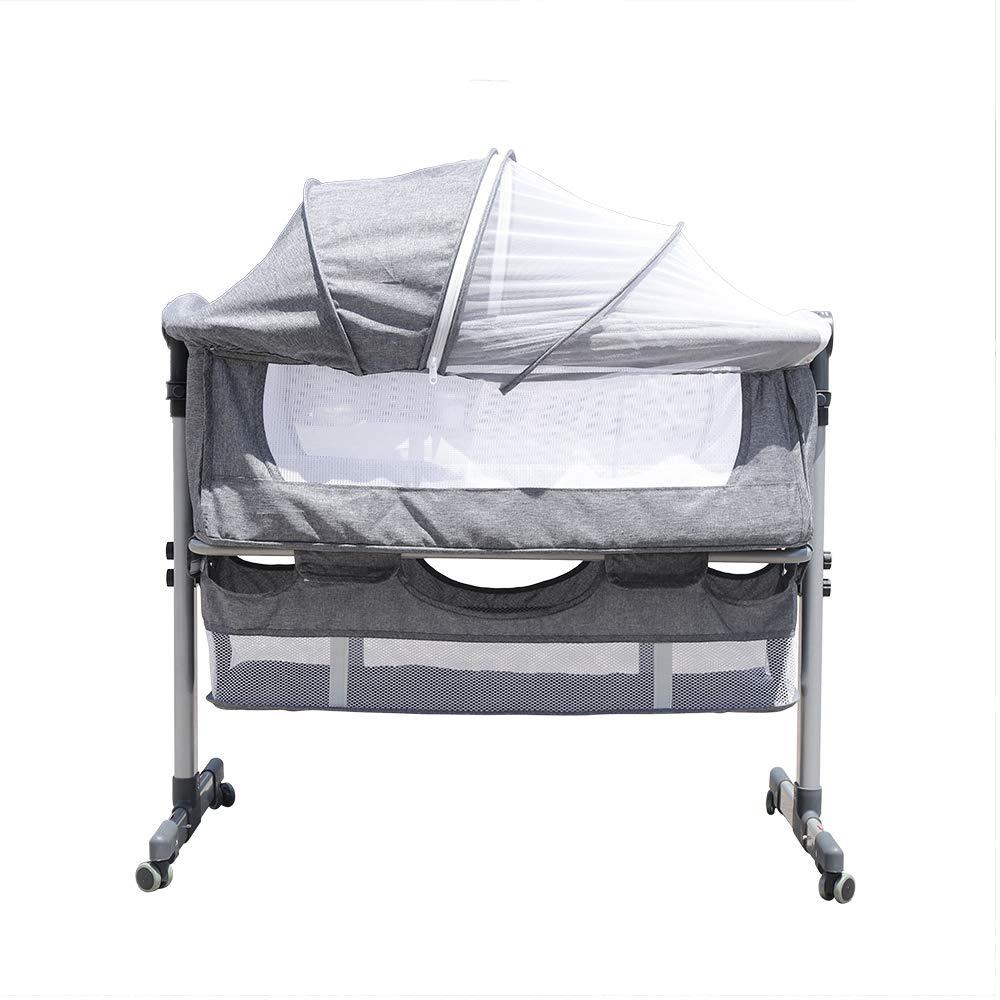 Lettino portatile per dormire sul fianco, lettino mobile con borsa per il trasporto, piedini retrattile, altezza regolabile 0 – 5 cm