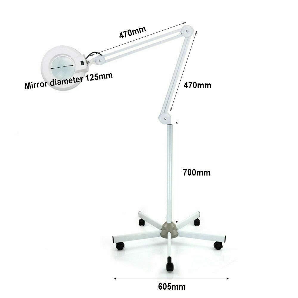  24W lampada cosmetica con supporto, lampada d'ingrandimento LED ad angolo regolabile