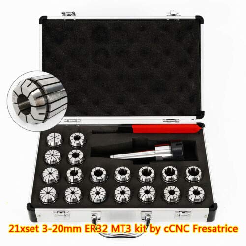 MT3 ER32 Set di pinze di precisione per fresatrici a C 3-0mm 21pz