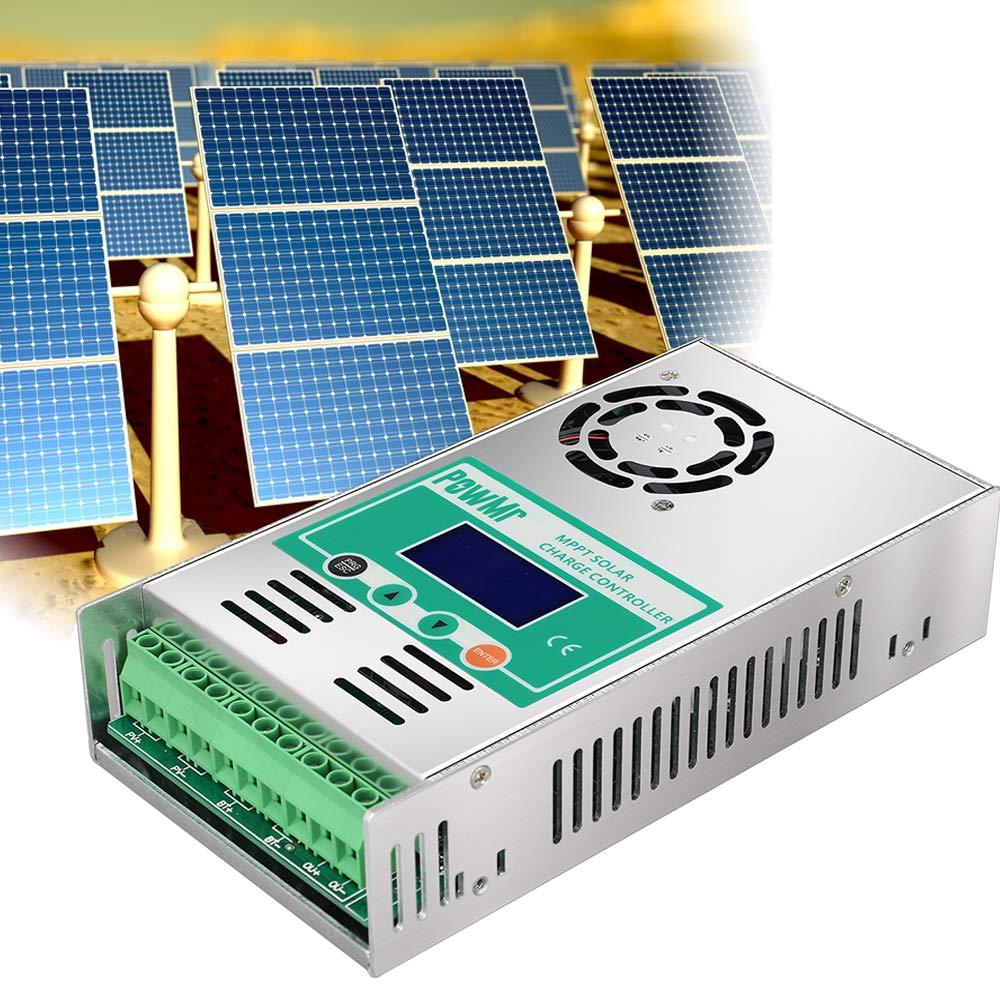 Regolatore di carica solare MPPT, regolatore di carica solare con display LCD per auto 12 V/24 V/36 V/48 V (60 A)