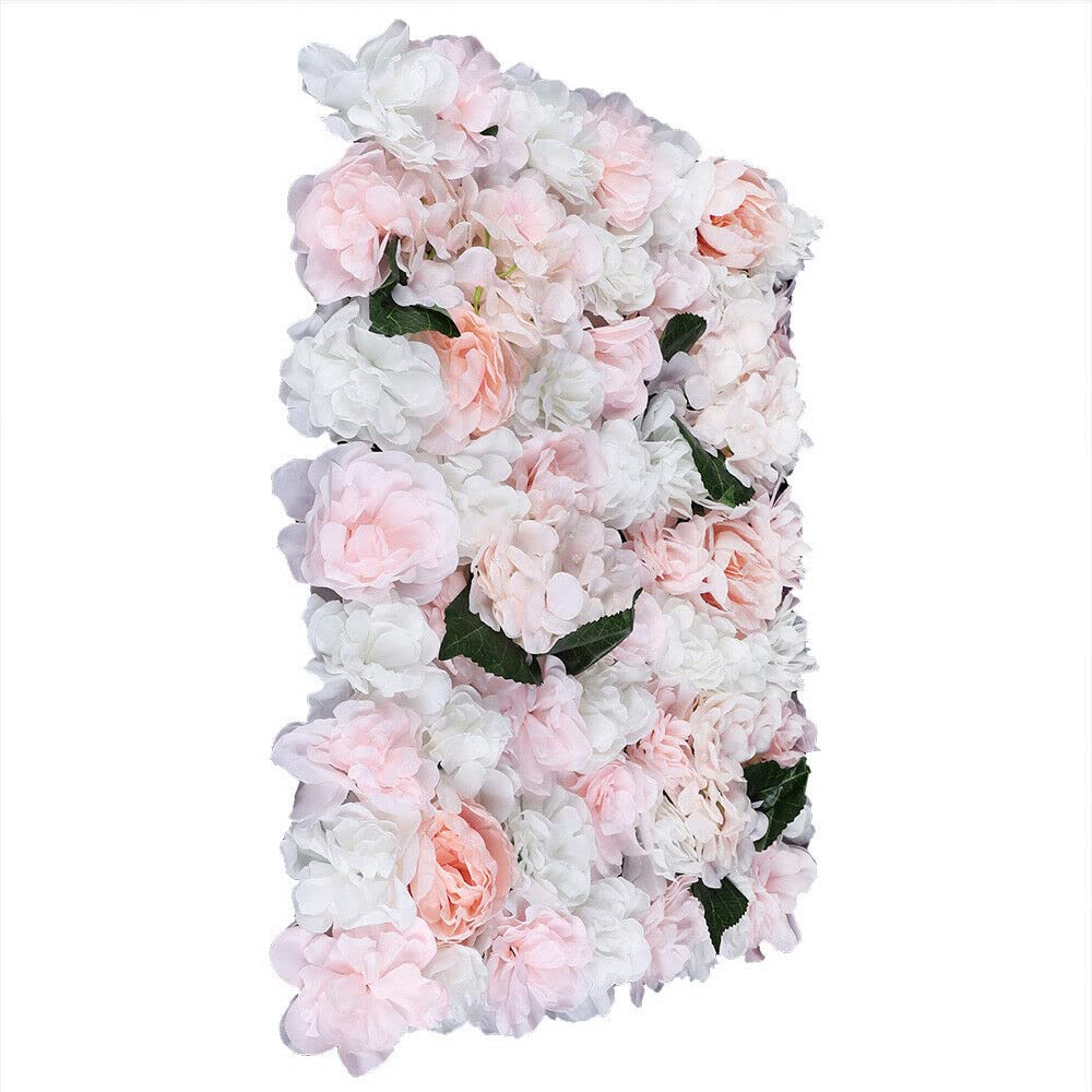 6 pezzi di fiori artificiali da parete con ortensie e rose finte pannello per decorazioni per lo sfondo di matrimoni
