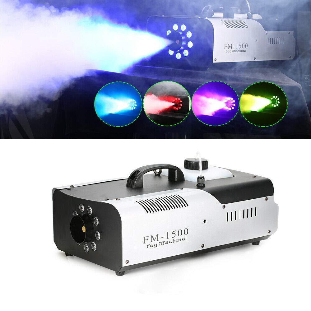 Macchina del fumo 3 in 1 RGB LED Fog Machine con telecomando senza fili 1500 W