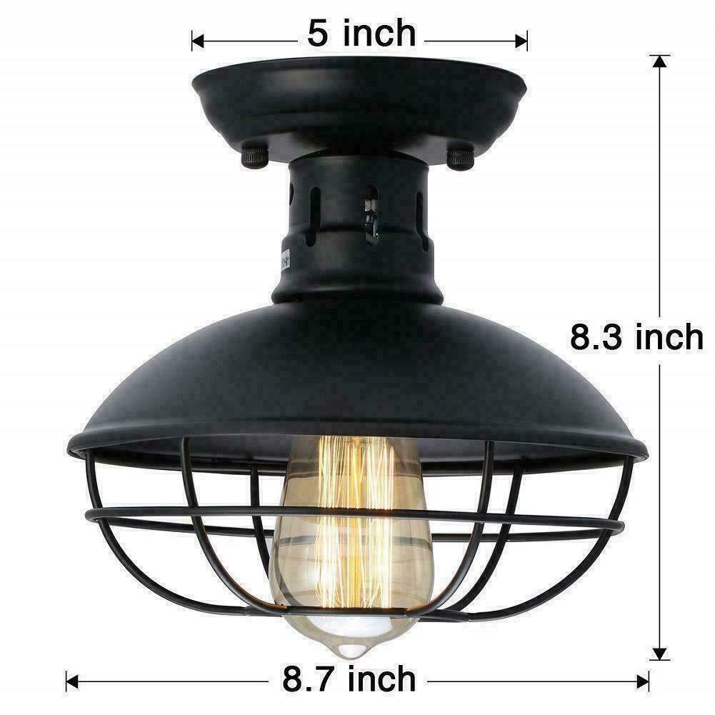 Luce di soffitto E27 LED, luce in metallo industriale vintage del pendente