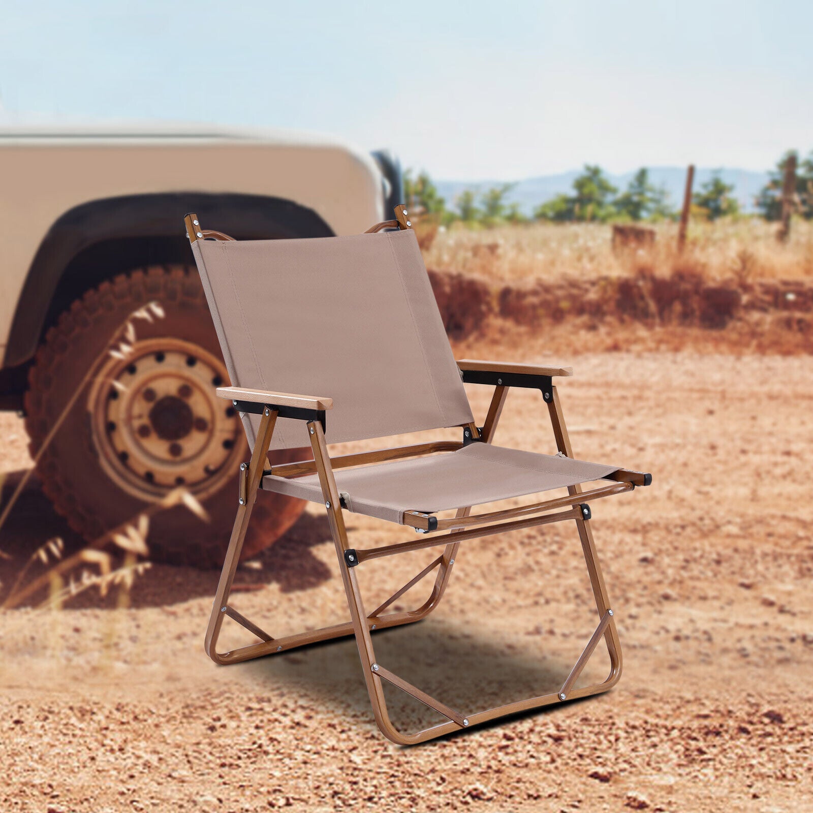 Stabilità Sedia da campeggio da viaggio Portatile Sedia da roulotte pieghevole in alluminio leggero