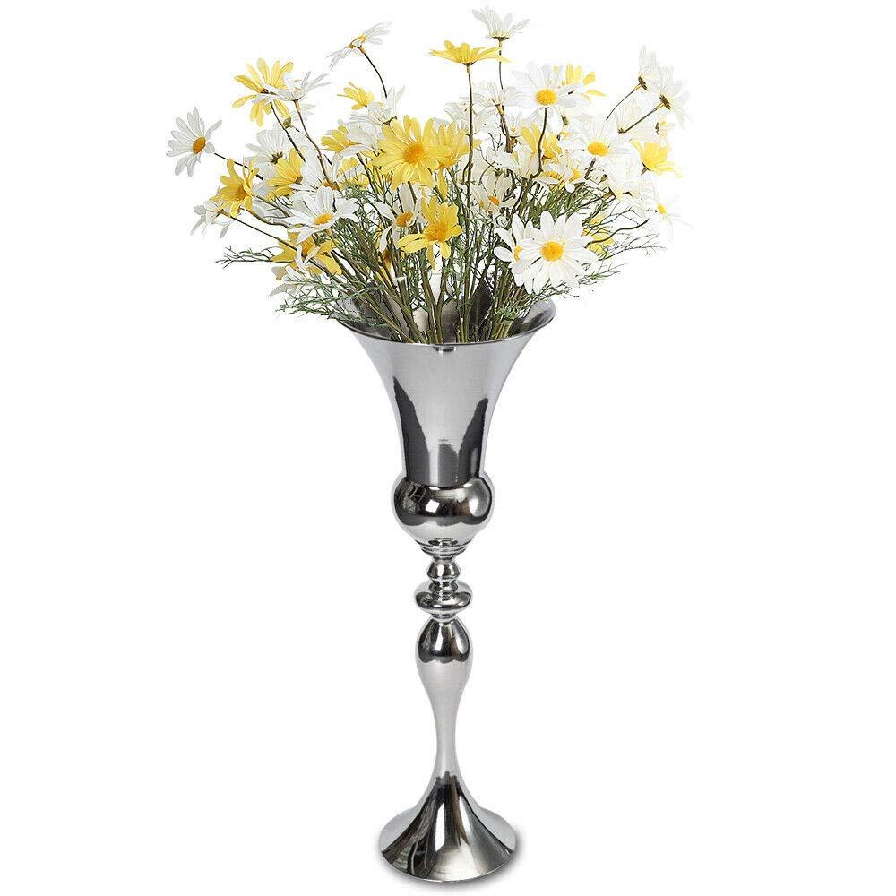 Centrotavola per la tavola di nozze con vaso di fiori di lusso in ferro