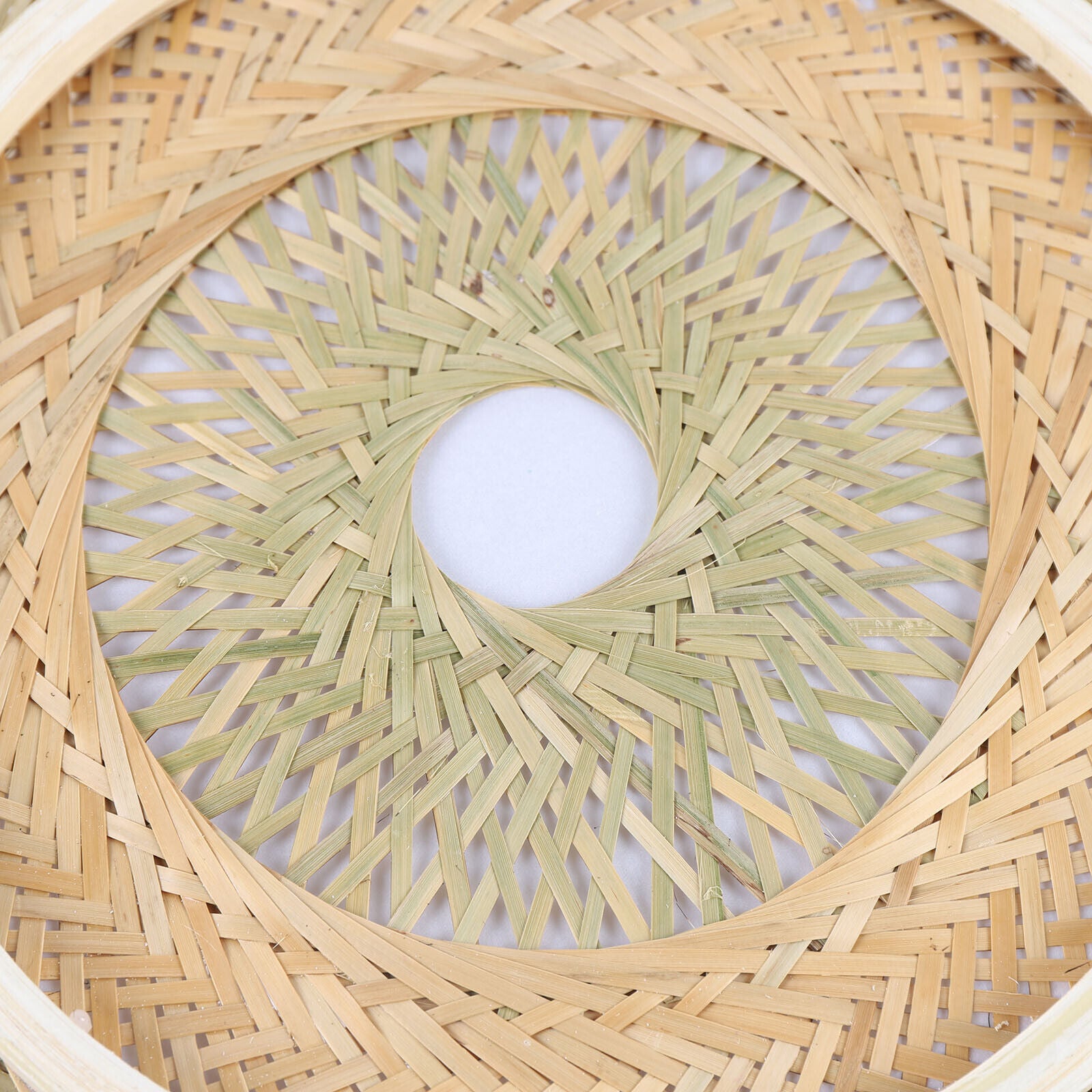 Lampada da soffitto in bambù da 50 cm con intreccio in legno lampada da soffitto per soggiorno lampada a sospensione