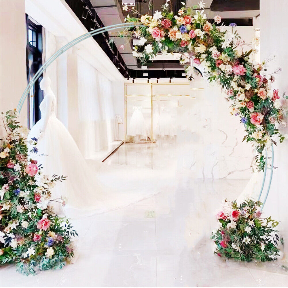 Decorazione per feste di matrimonio con supporto per arco a corona in metallo rotondo da 9,5 piedi