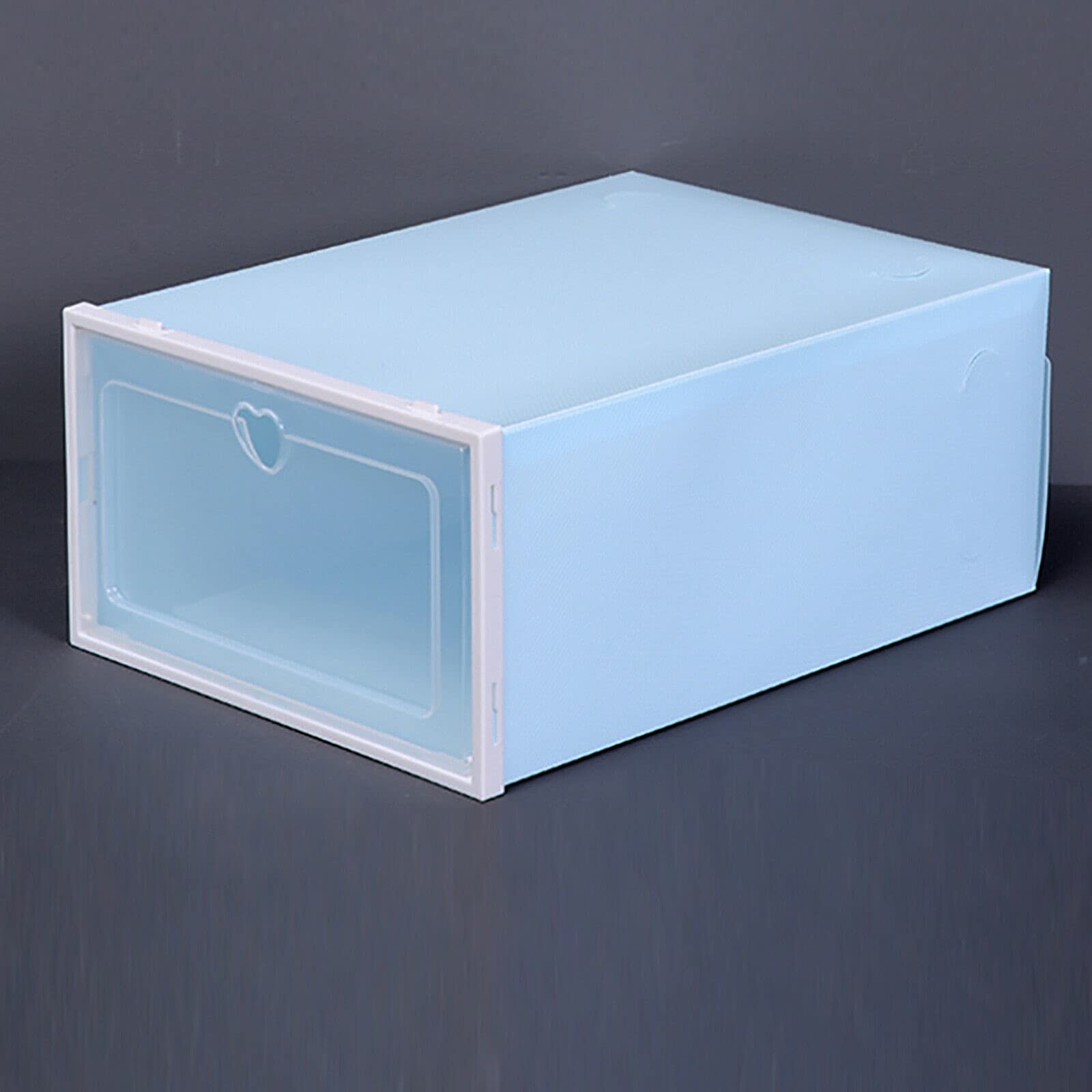 20 scatole di cartone per scarpe, impilabili, trasparenti, dimensioni adatte per una varietà di scarpe