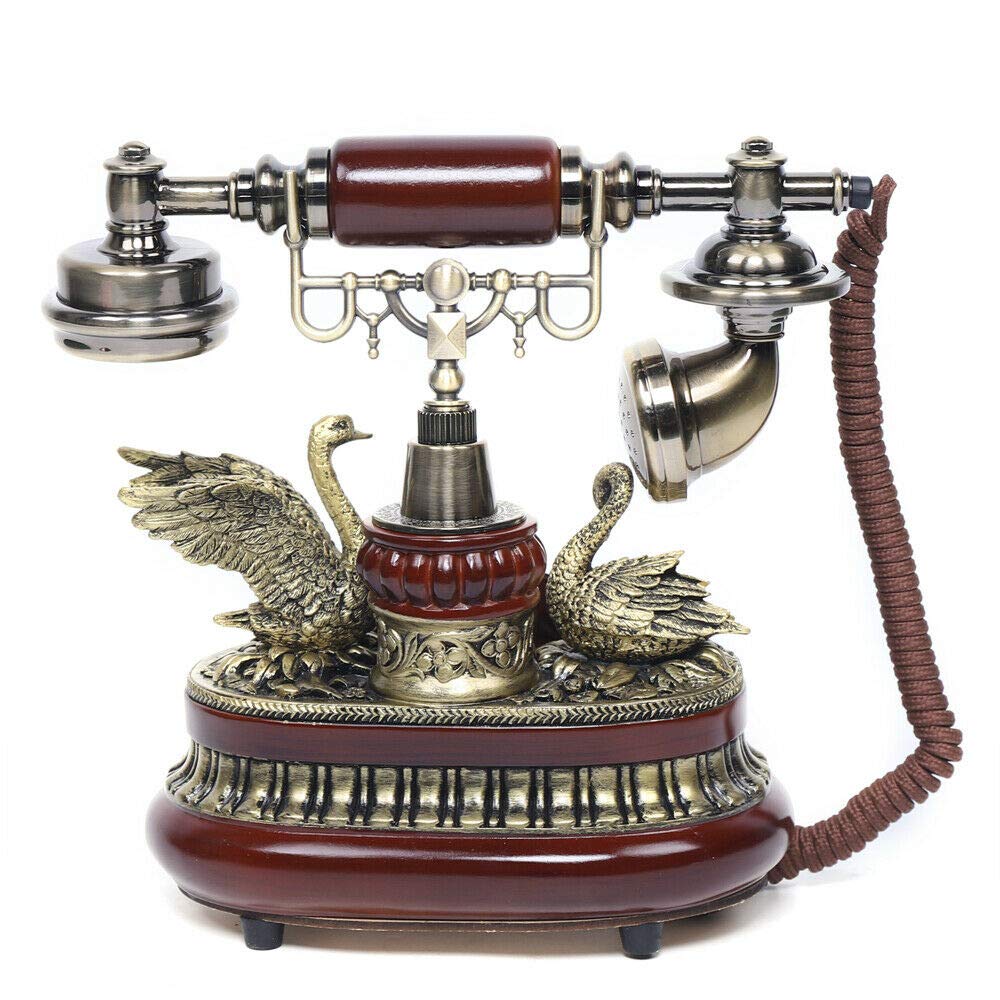 Telefono retrò Telefono con filo vintage, Telefono fisso retrò Telefono nostalgico per la decorazione della tavola di casa in ufficio