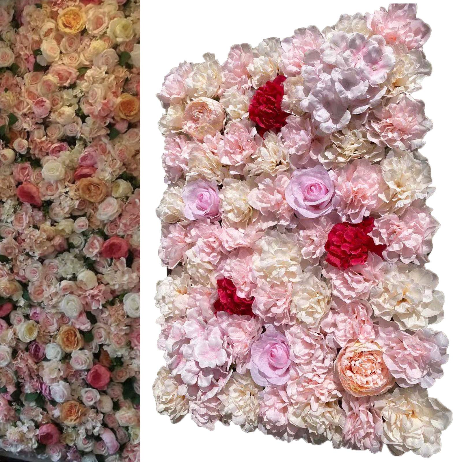 20 x fiori artificiali da parete, 40 x 60 cm, fiori di seta, fai da te, decorazione per la strada