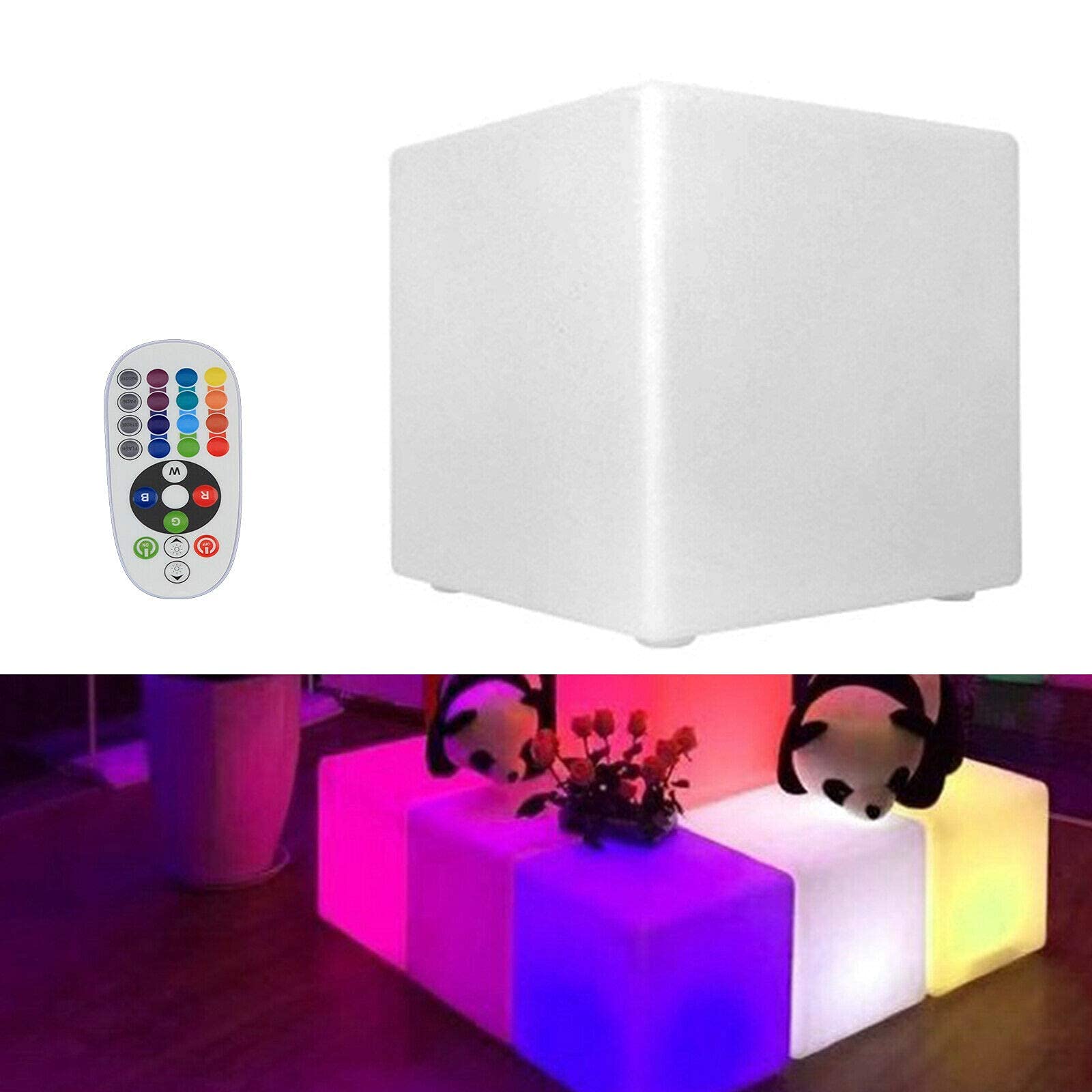 Luminosità cubica LED cambia colore, 16 colori della luce regolabili, 4 modalità di illuminazione, telecomando
