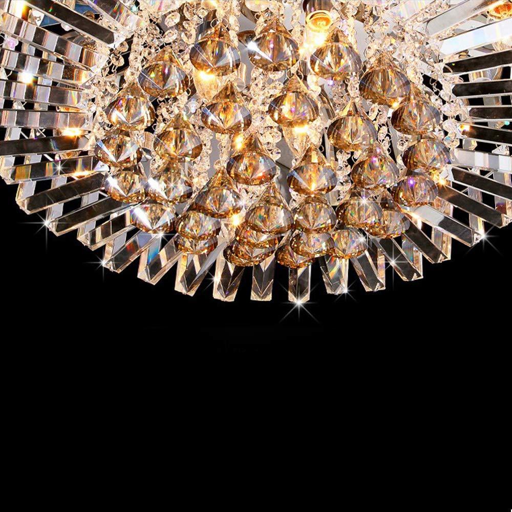 Moderno lampadario a goccia in cristallo trasparente