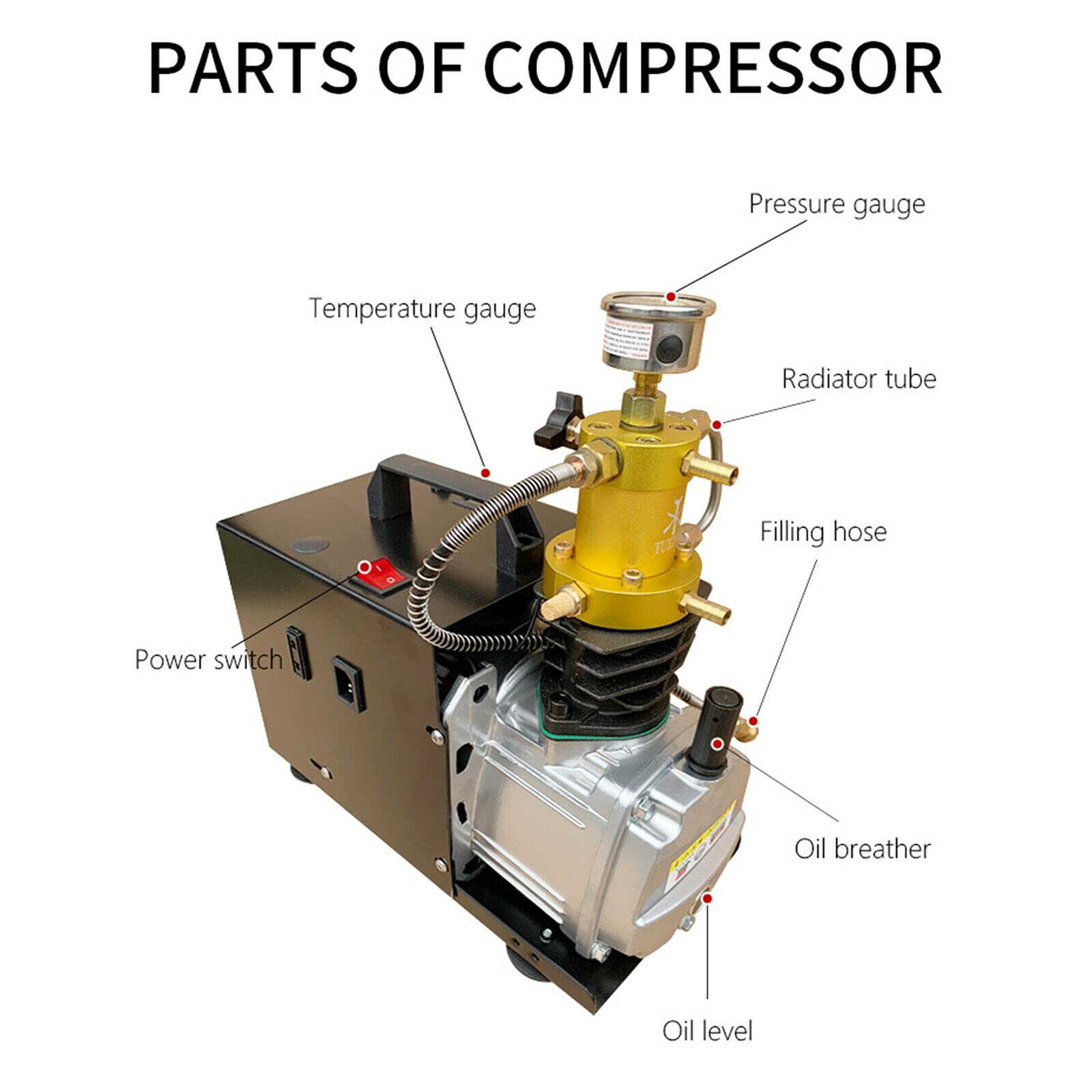 30 mpa ad alta pressione PCP compressore d'aria