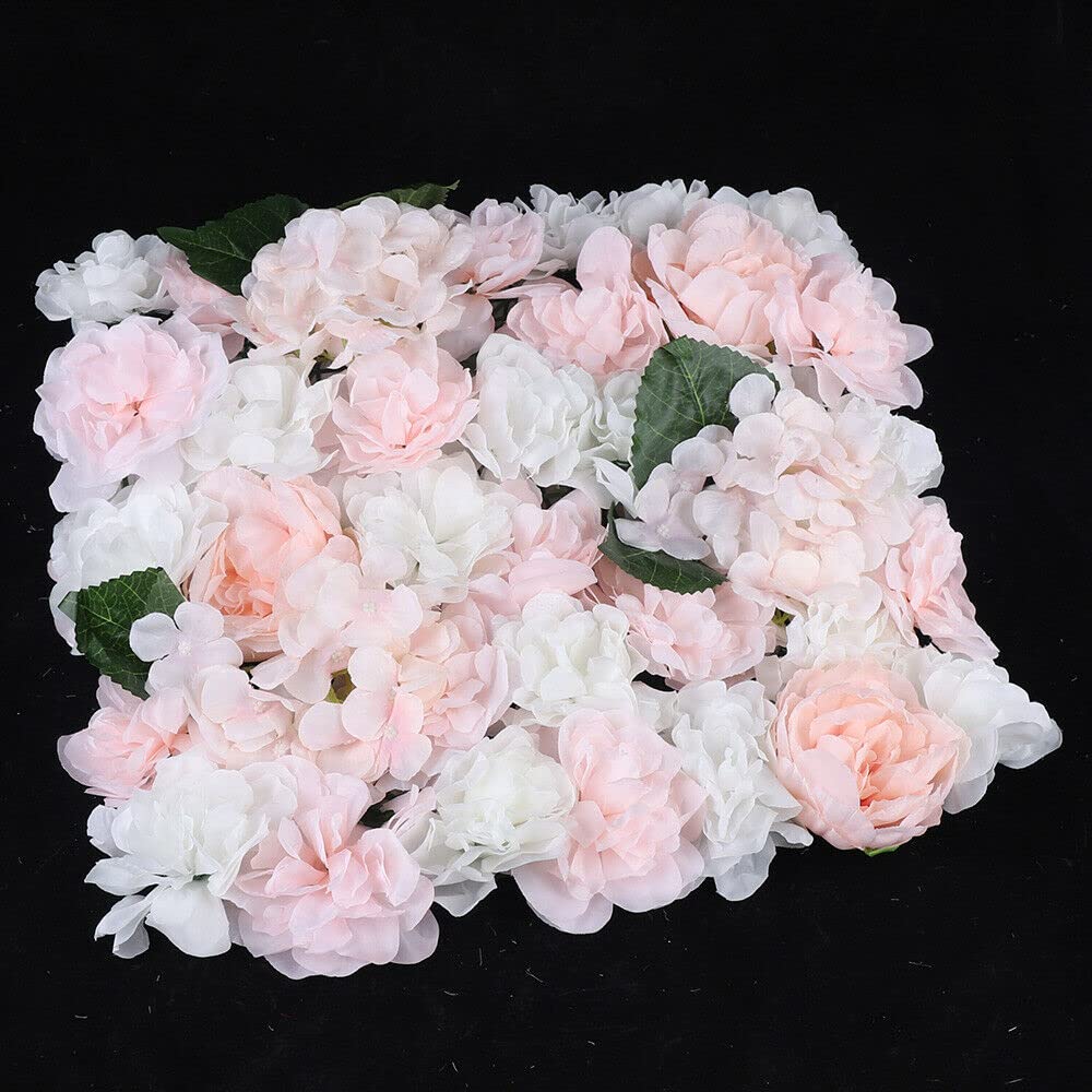 6 pezzi di fiori artificiali da parete con ortensie e rose finte pannello per decorazioni per lo sfondo di matrimoni