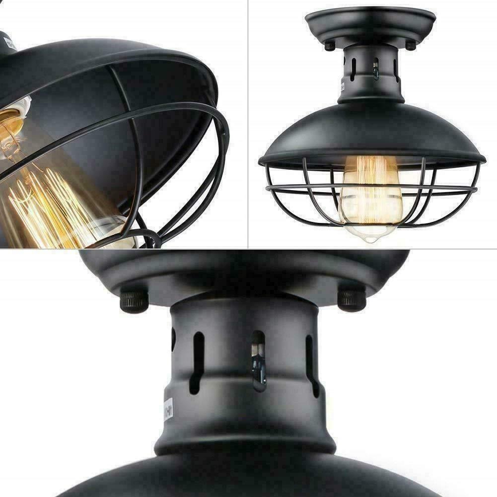 Luce di soffitto E27 LED, luce in metallo industriale vintage del pendente