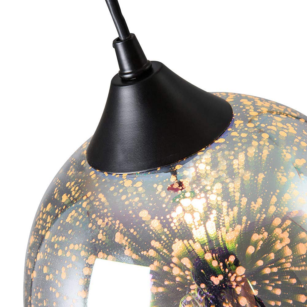 Lampada a sospensione moderna in vetro 3D da 22 * 32 cm Lampada da soffitto con fuochi d'artificio per decorazioni natalizieampe Deckenleuchte