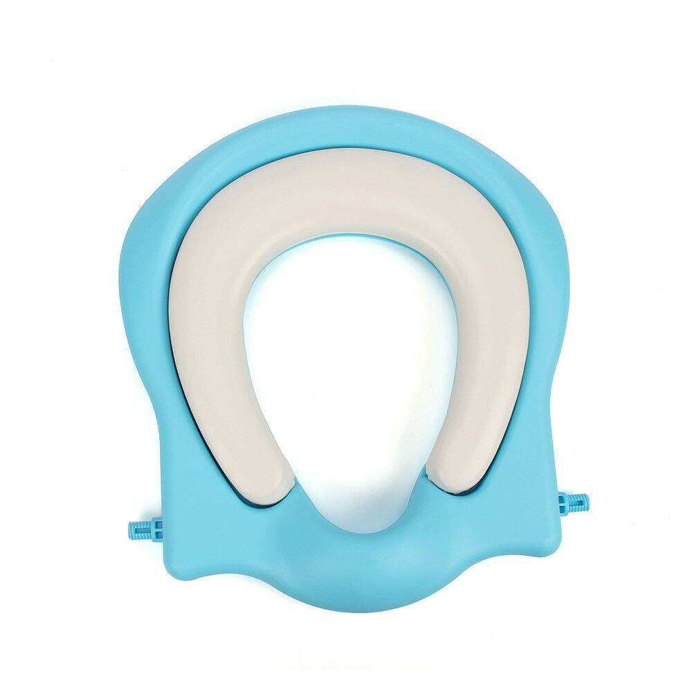 Trainer toilette per bambini, pieghevole, sedile toilette 3 in 1, blu
