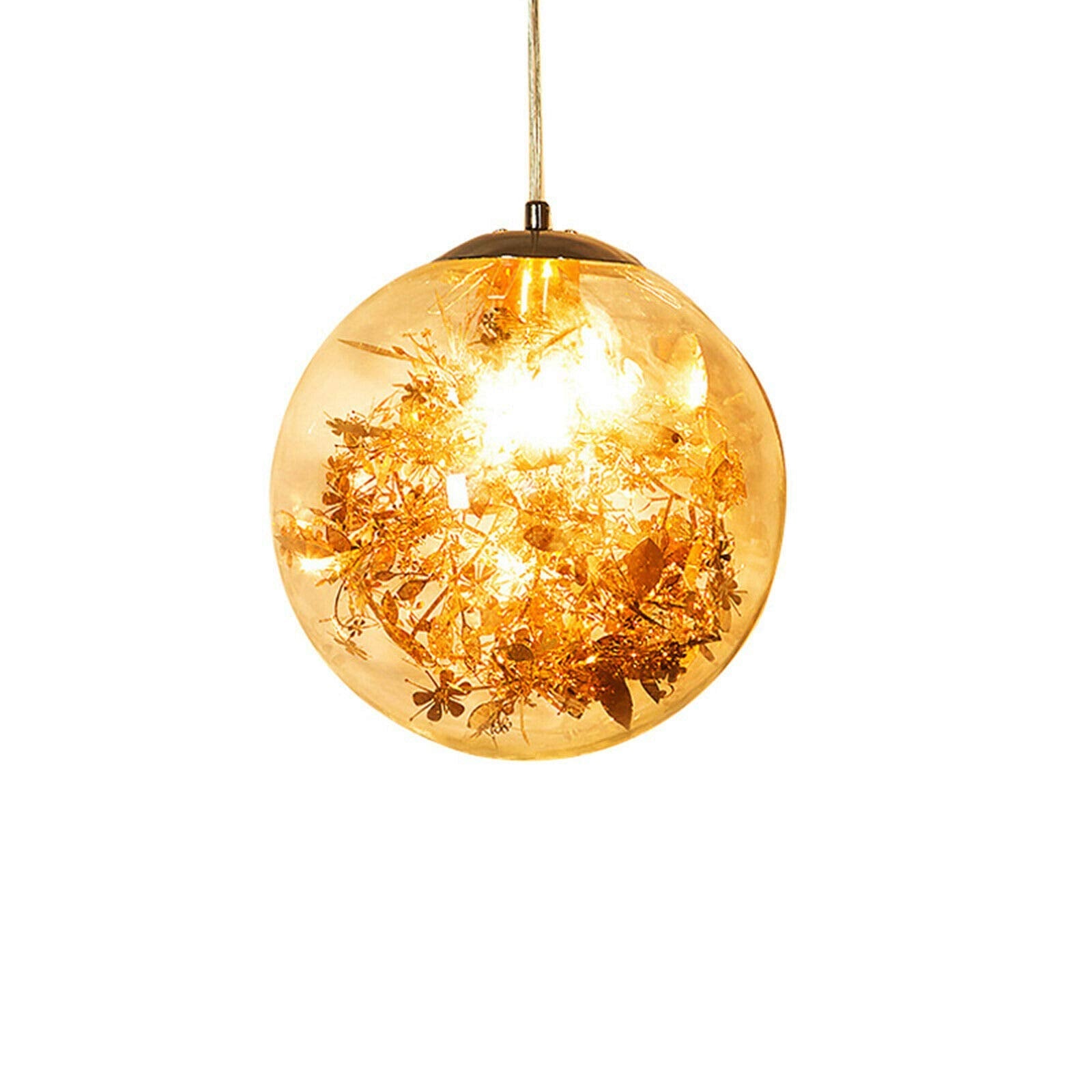 E27 20 cm LED Sfera di vetro Lampadario di design in cristallo creativo Plafoniere Lampada a sospensione moderna Lampada da soffitto