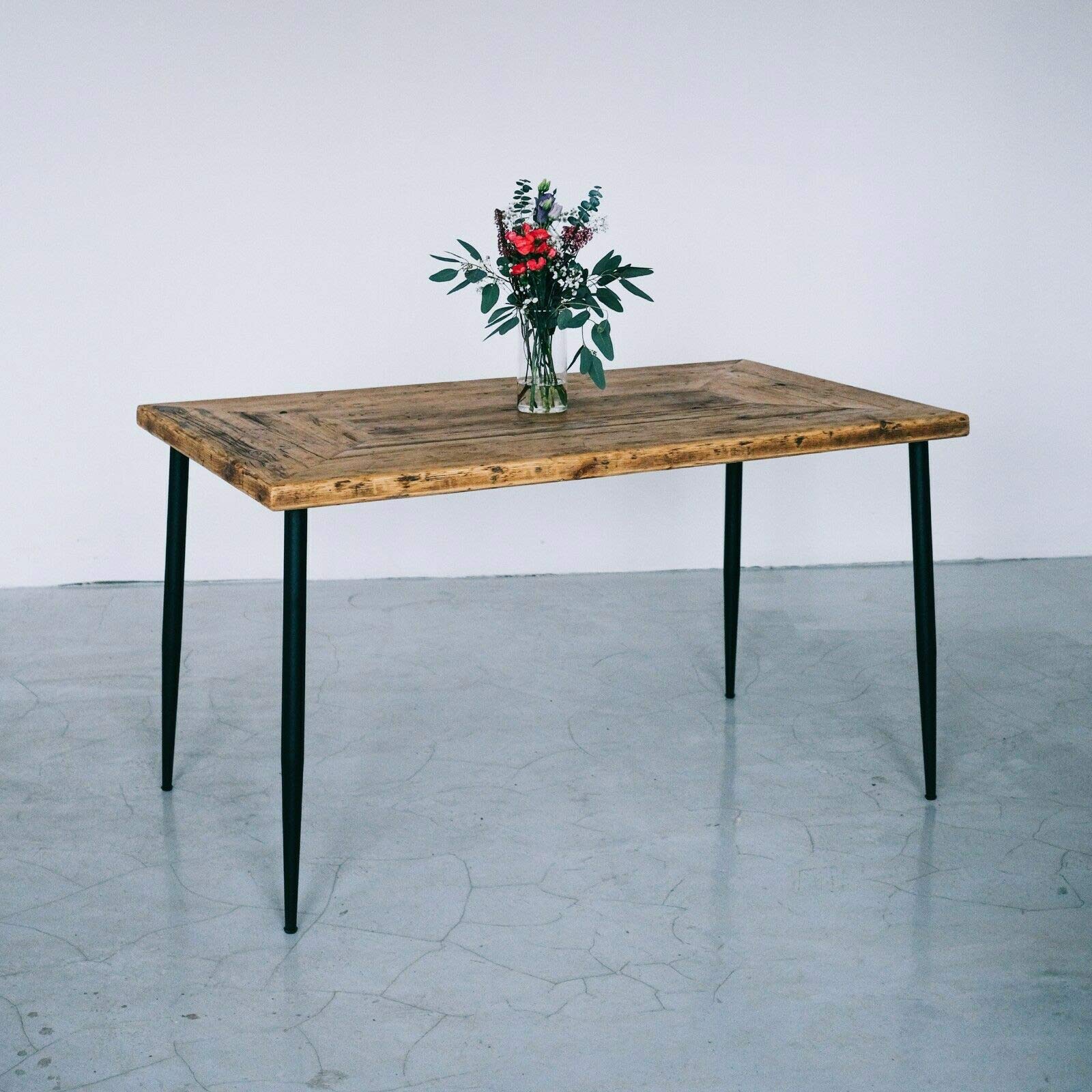 Gambe del tavolo conico struttura del tavolo in metallo nero 3.8 x 72 cm per scrivania tavolino panca